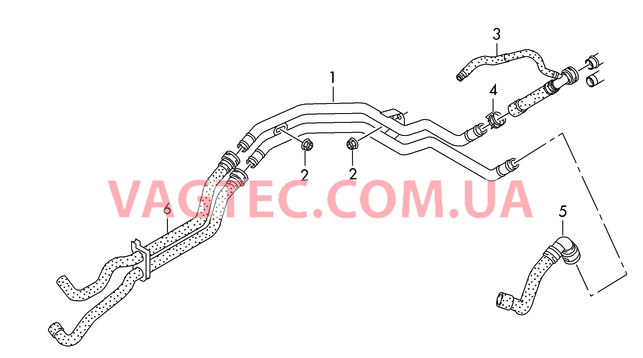 Трубопровод системы охлаждения Автономный отопитель  для SKODA Octavia 2015