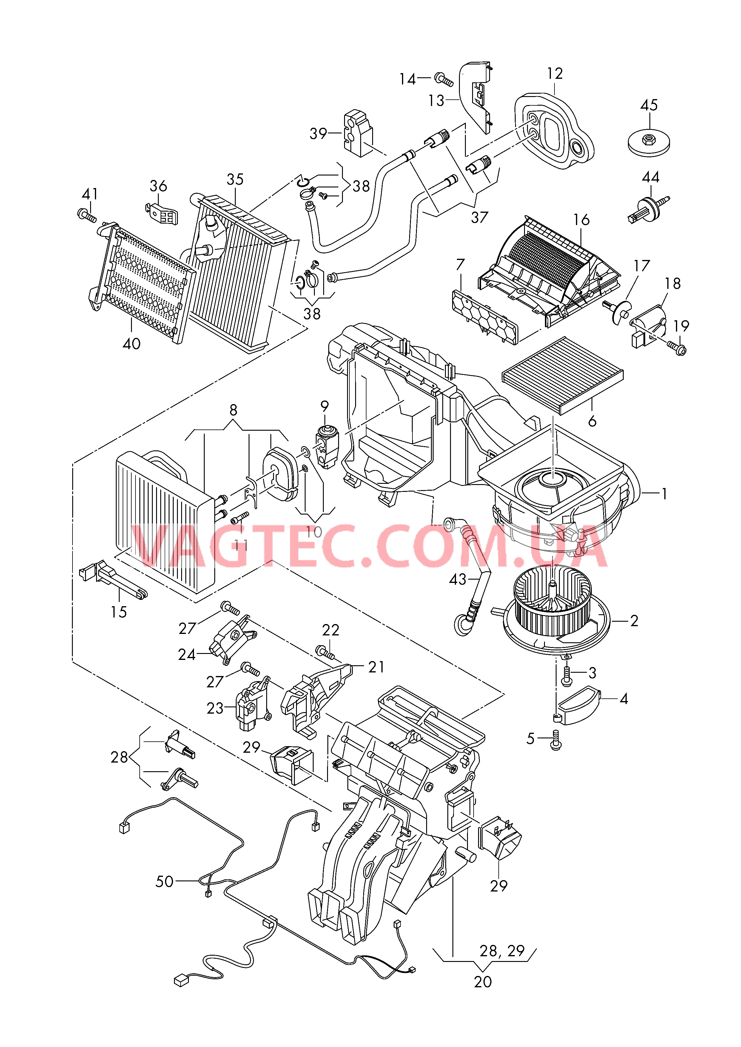 Кондиционер  для VOLKSWAGEN GOLF 2014-2