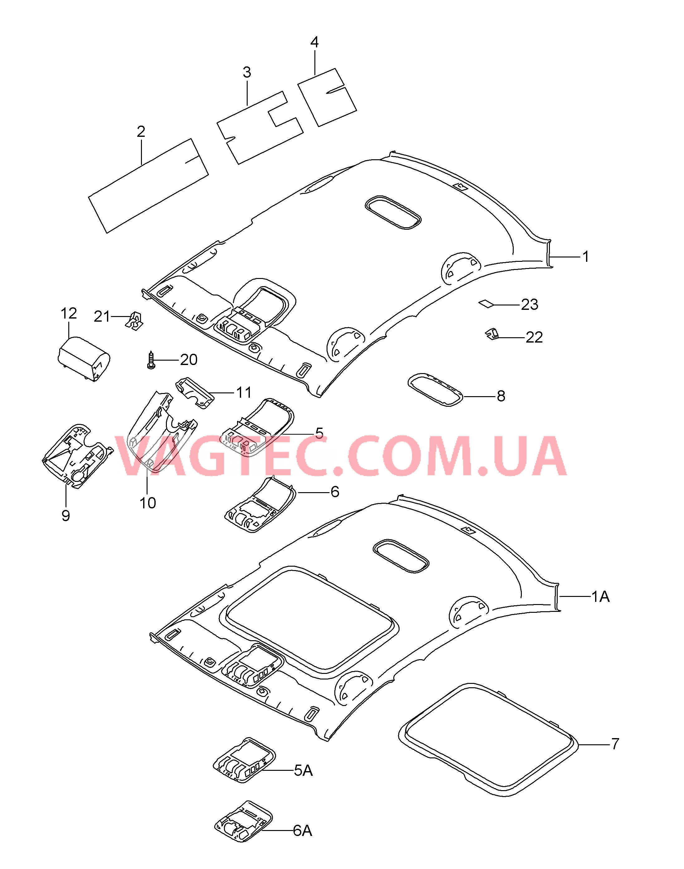 Обивка крыши  для SKODA Octavia 2013-1