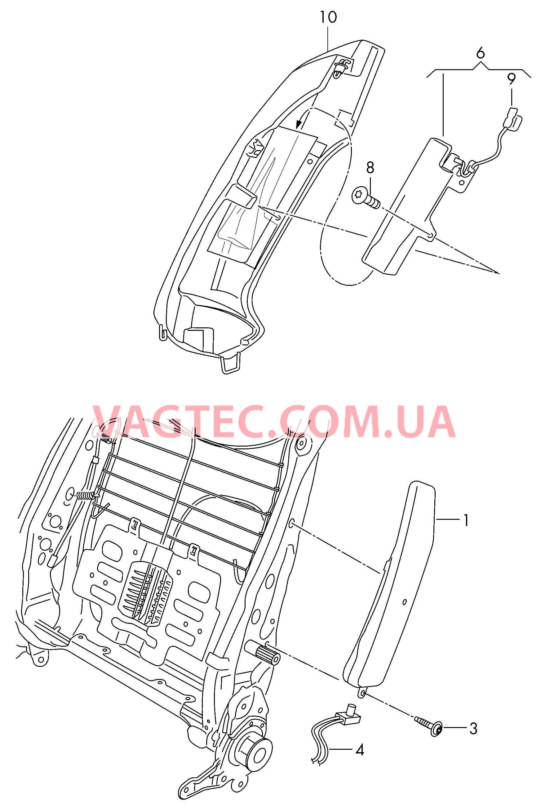 Модуль боковой подушки безоп.  для VOLKSWAGEN GOLF 2014-1