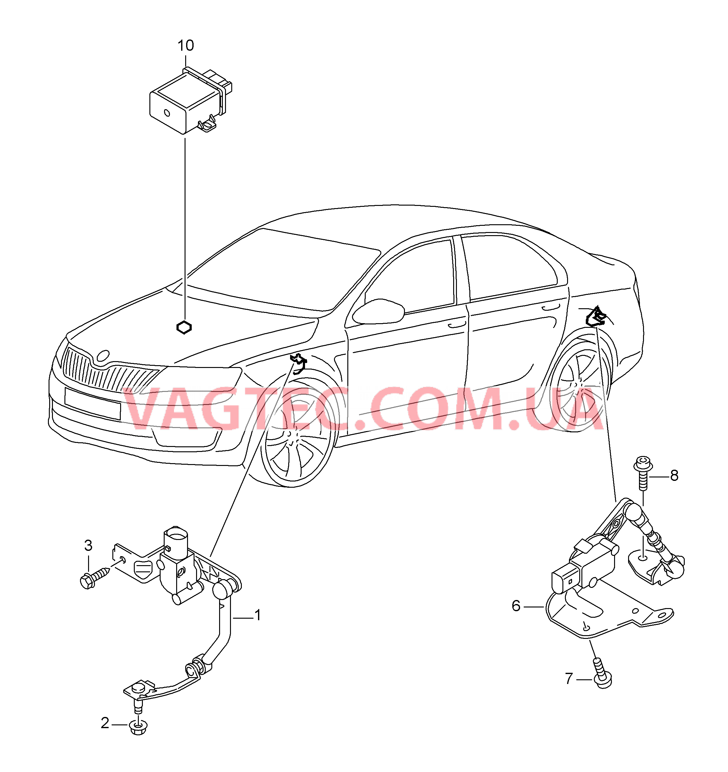 Корректор фар  для SKODA Octavia 2014