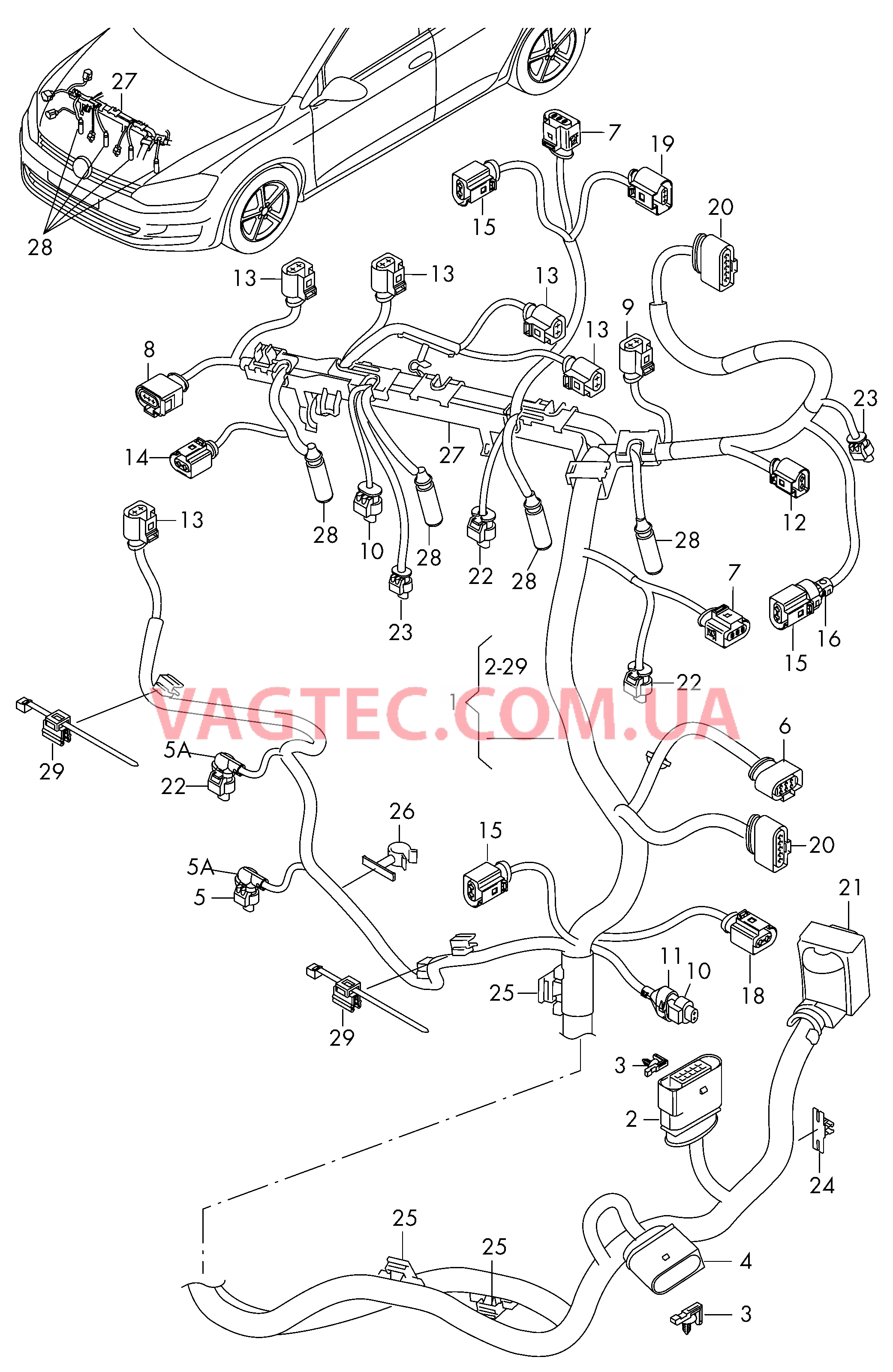 Жгут проводов для двигателя  для SKODA Octavia 2015