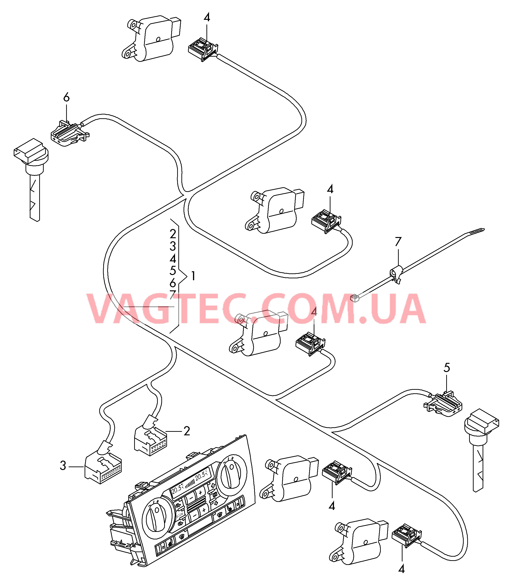 Жгут проводов климат.установк. с электронным управлением  для AUDI TTRS 2019