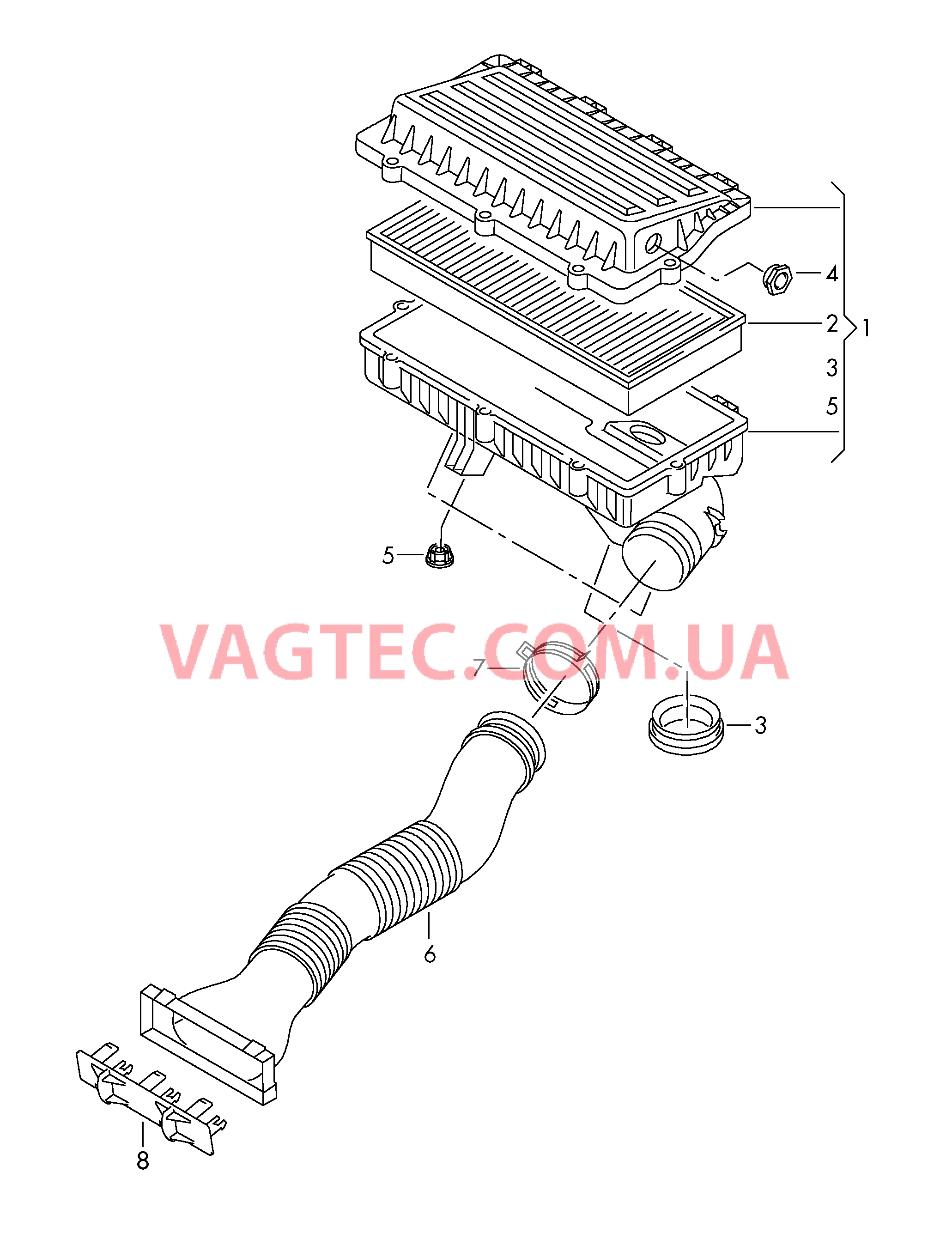 Возд. фильтр с сопутств. деталями  для VOLKSWAGEN Polo 2016-2