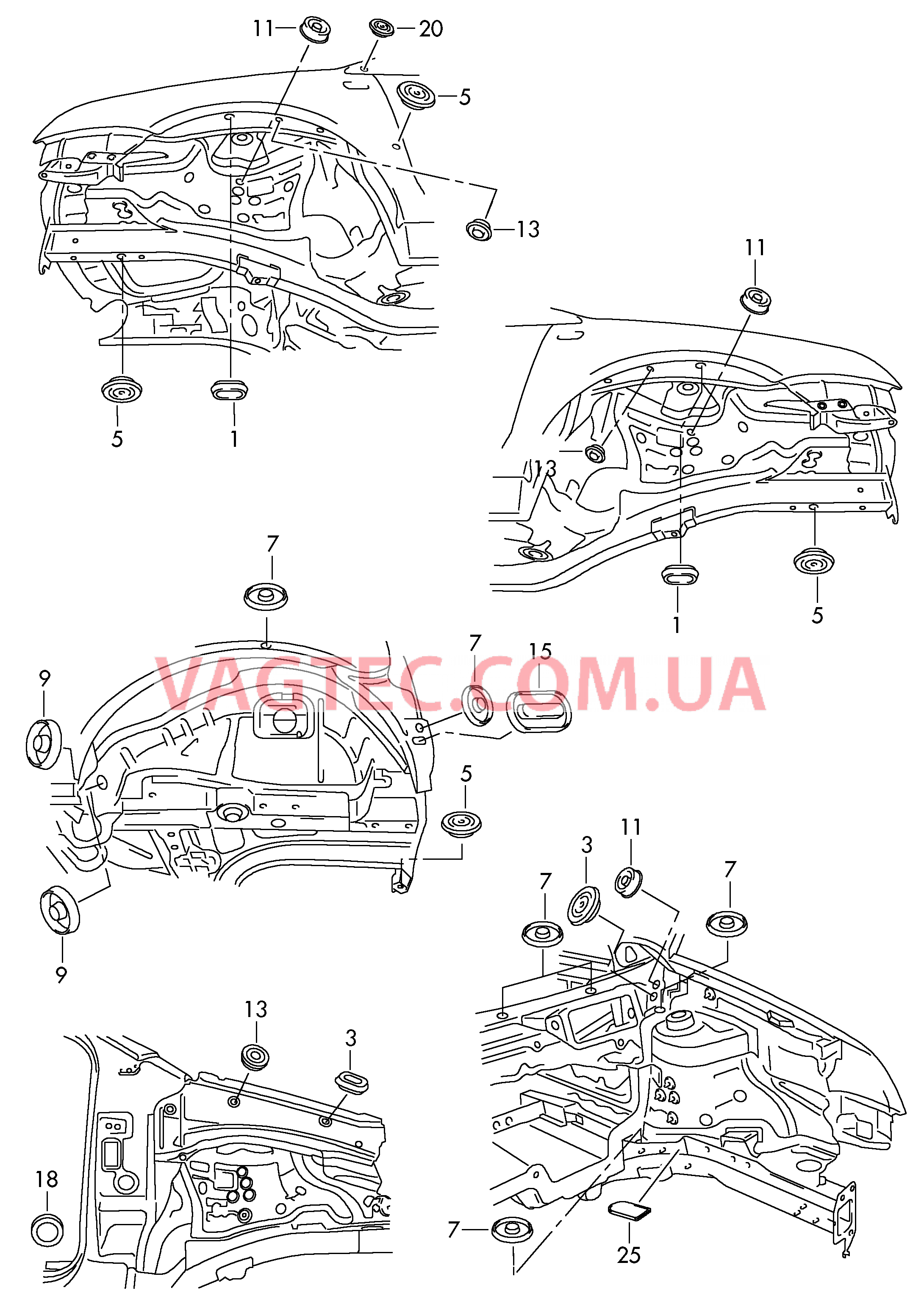 Заглушка Арка колеса  для VOLKSWAGEN Polo 2004