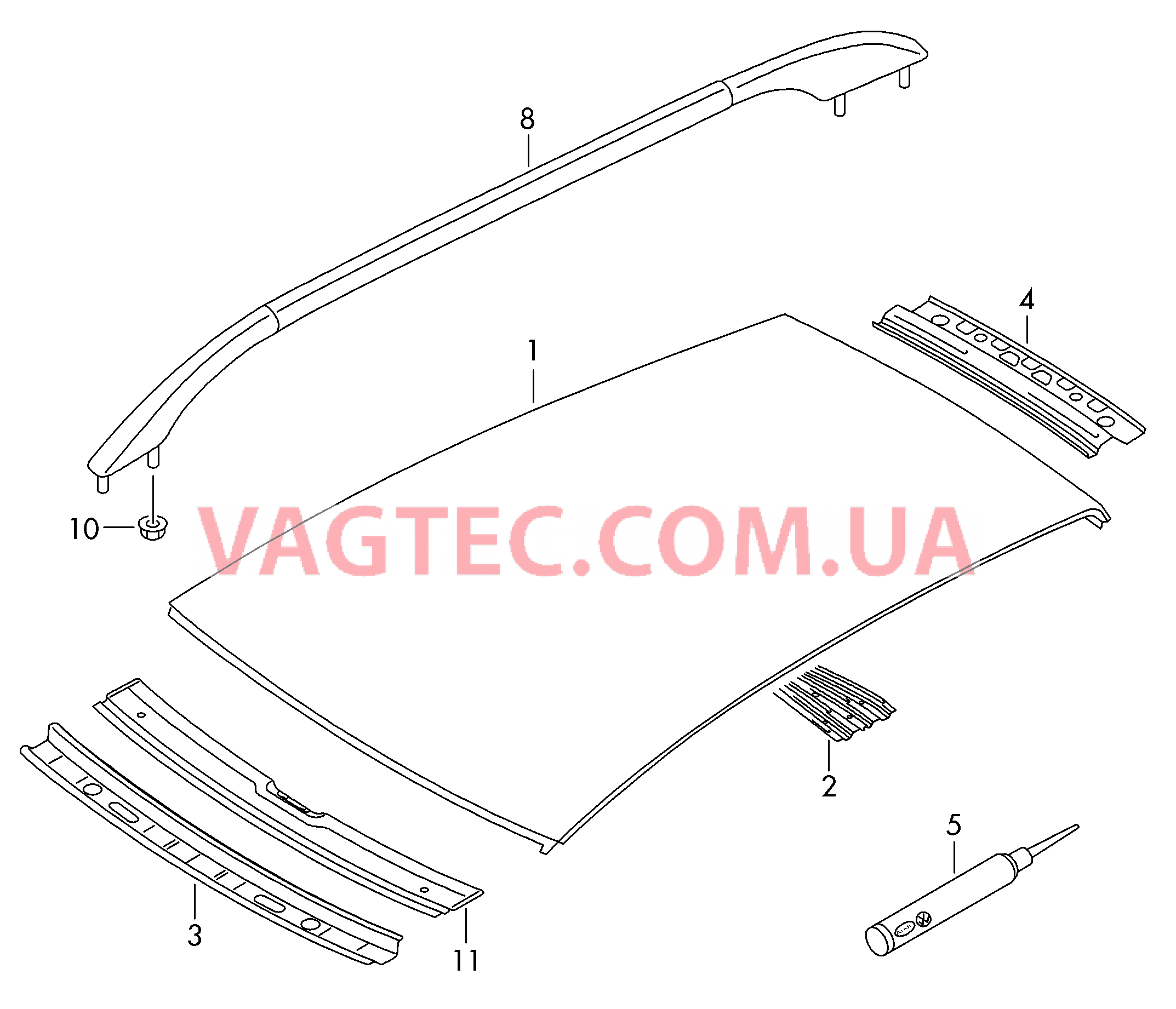 Крыша Релинг на крыше  для VOLKSWAGEN Polo 2015-2