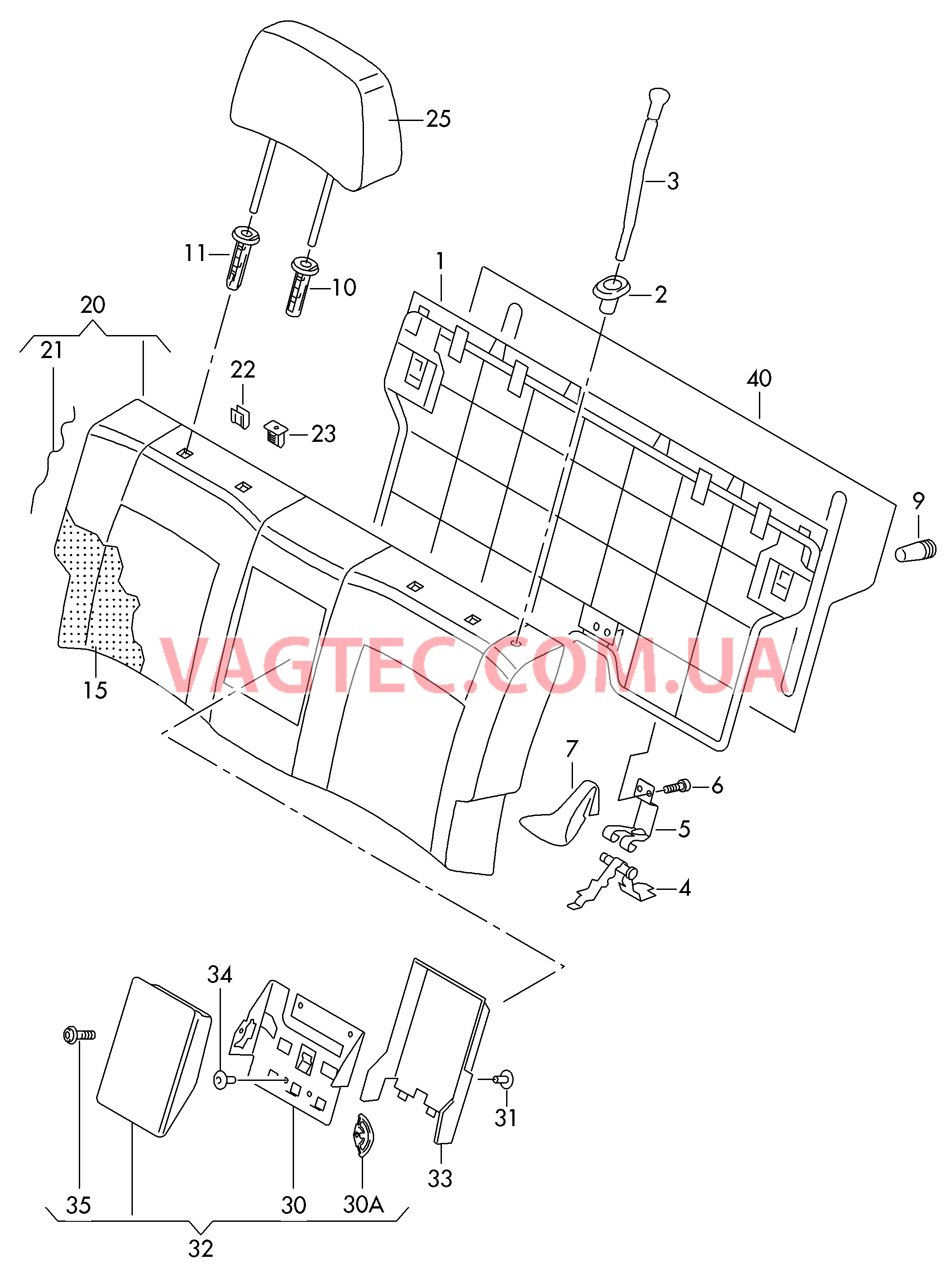 Cпинка Подголовник  для VOLKSWAGEN Polo 2014-1