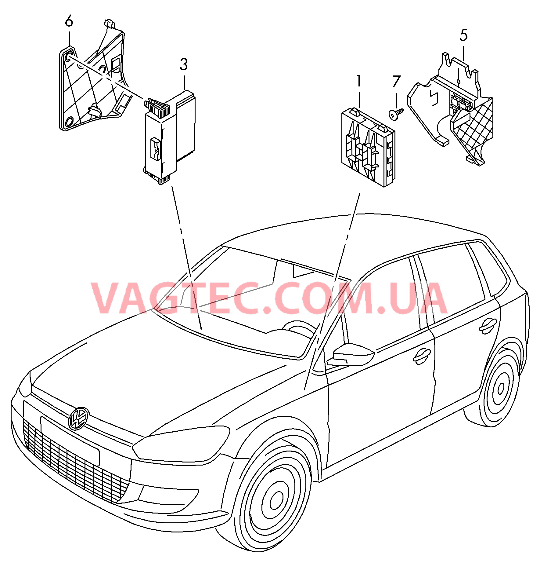 БУ (BCM) систем комфорта, межсетевого интерфейса и бортовой сети  для VOLKSWAGEN Polo 2016-3