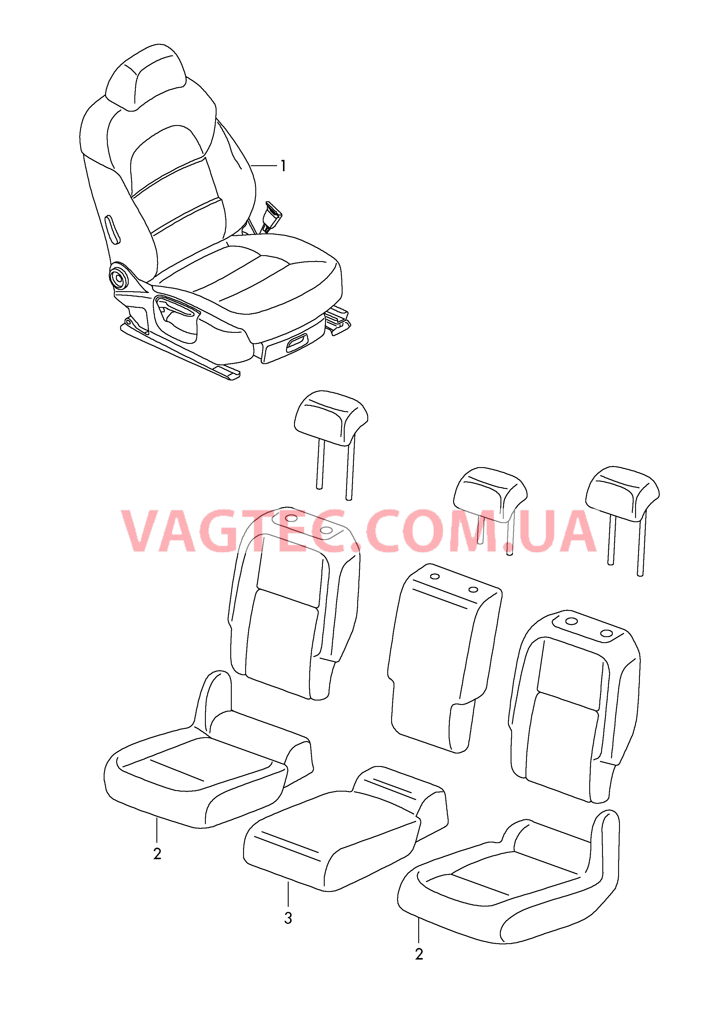 Cиденье в сборе * Заказывать вручную по номеру * детали с указанием VIN а/м. * По возможности, прилагать * копию таблички с данными * автомобиля. .  для SKODA Roomster 2013