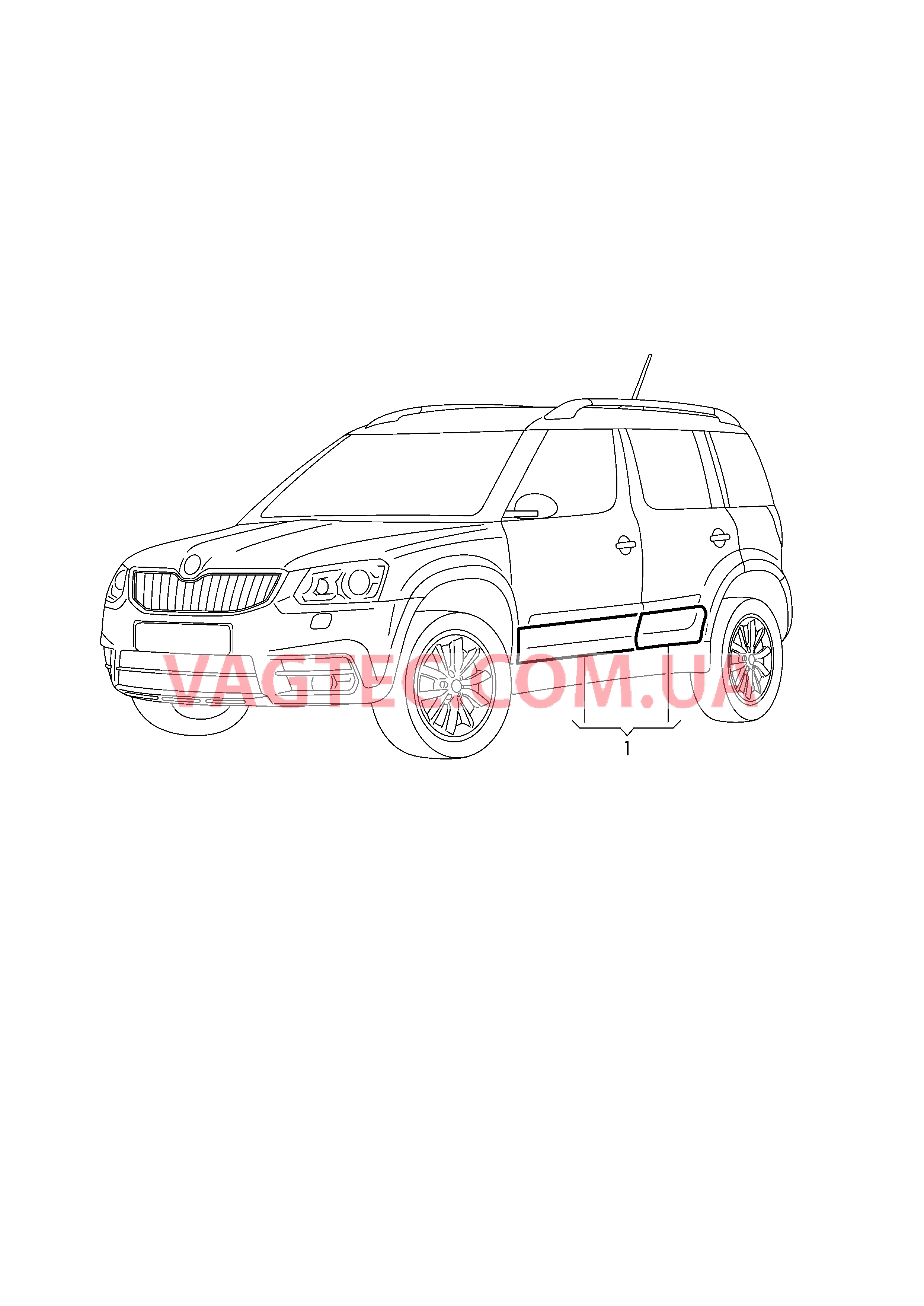Оригинальные аксессуары Пленка для защиты от камней  для SKODA YETI 2015