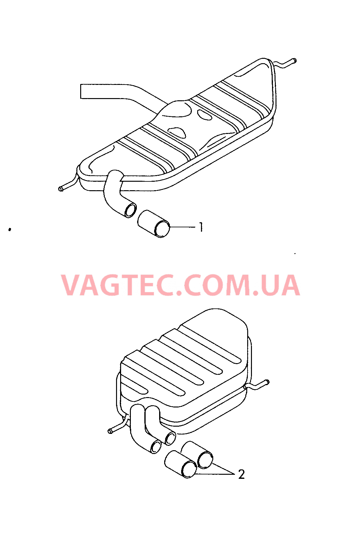 Оригинальные аксессуары Накладка конц. трубы глушителя  для VOLKSWAGEN GOLF 2018