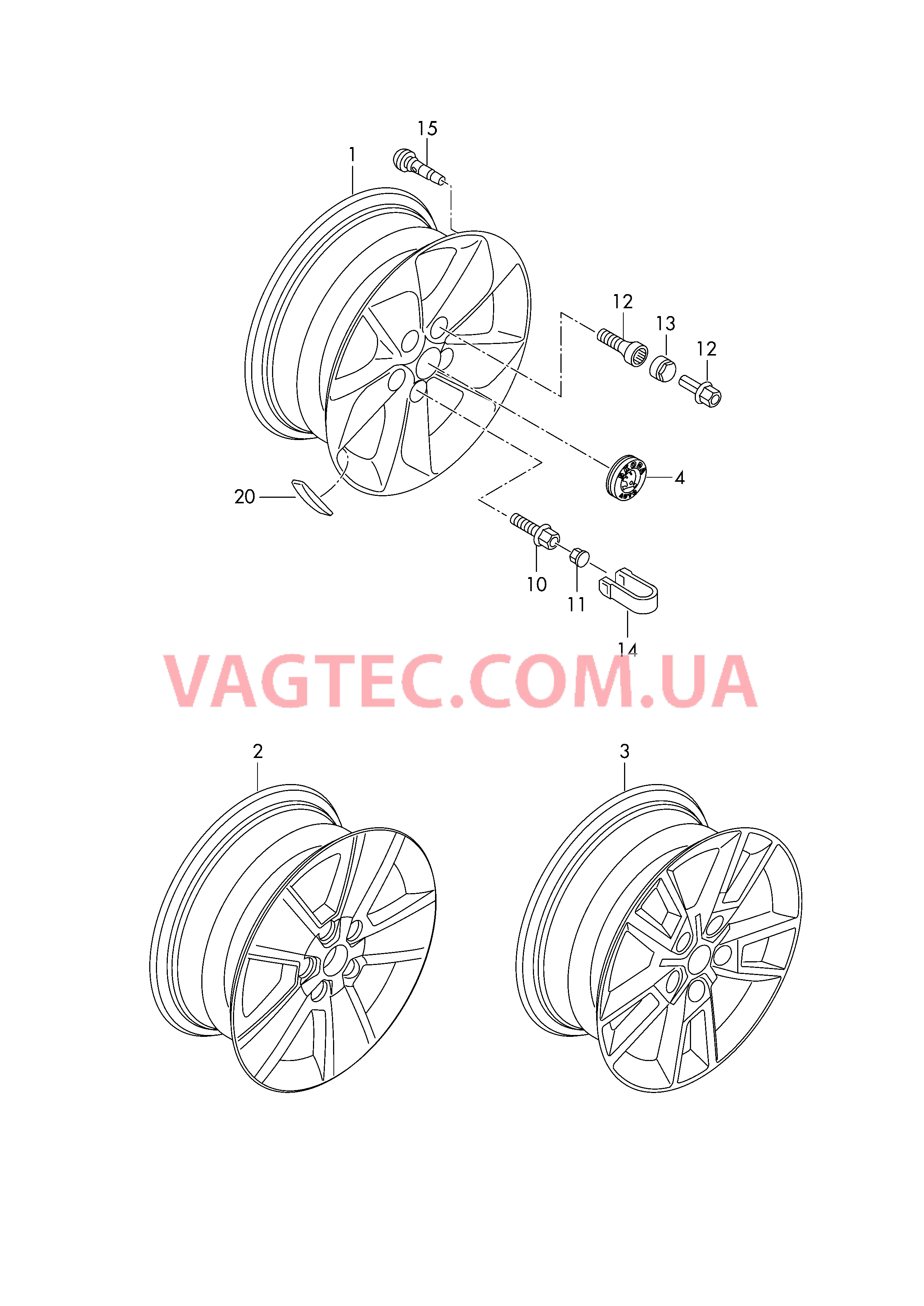 Алюминиевый диск  для SKODA YETI 2018