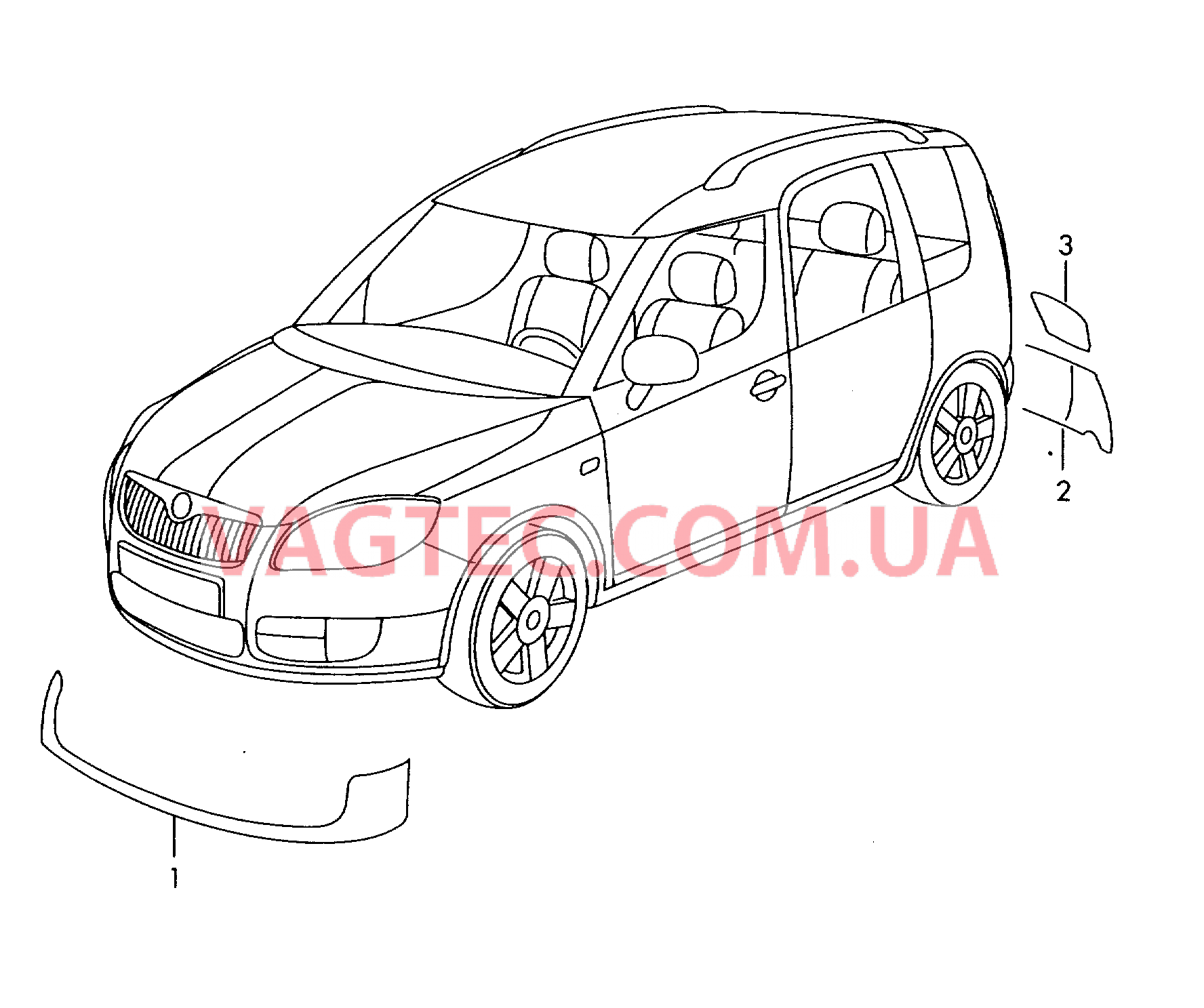 Комплекты спортив. шасси  для SKODA Roomster 2009