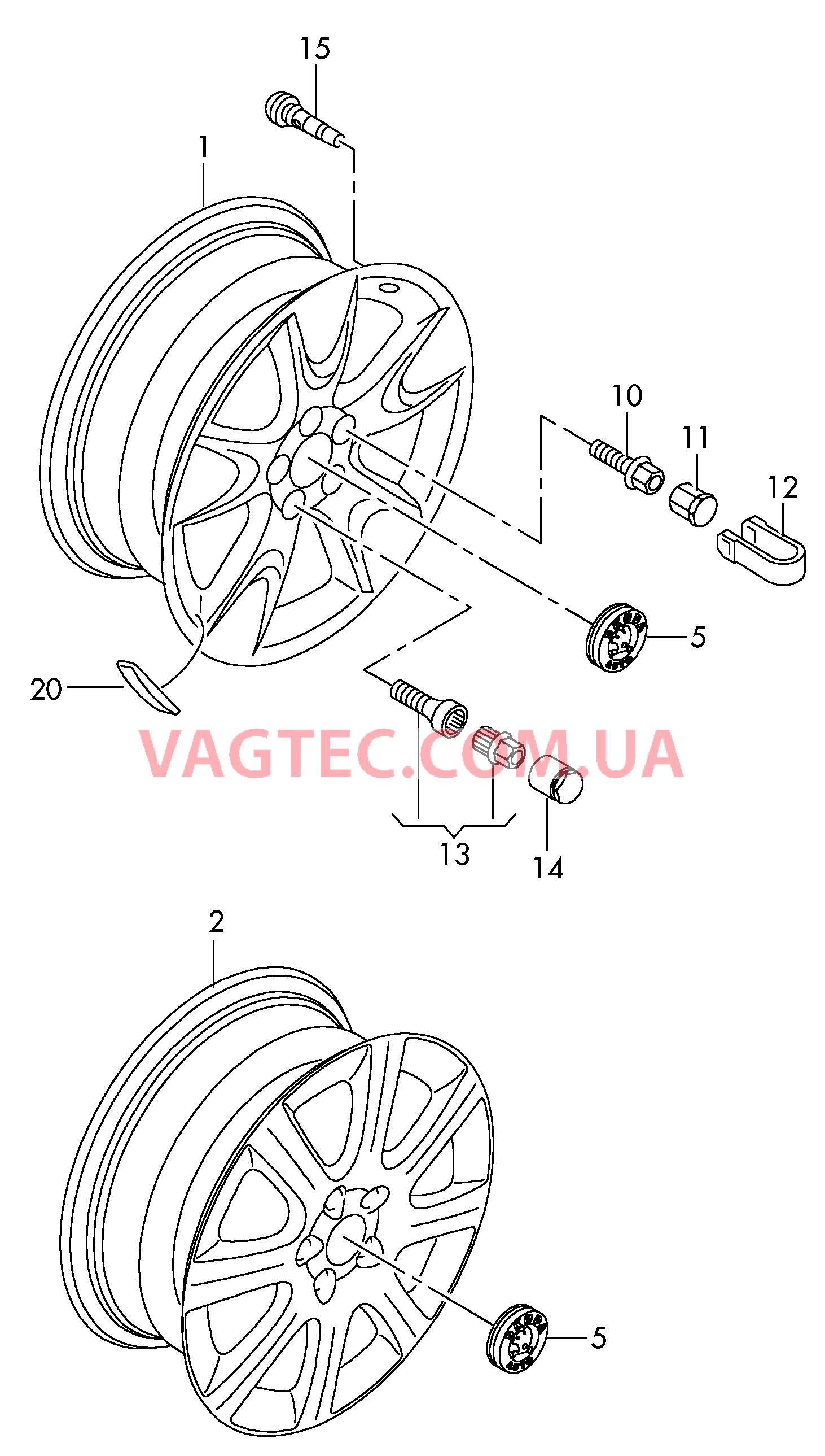 Алюминиевый диск  для SKODA Roomster 2006