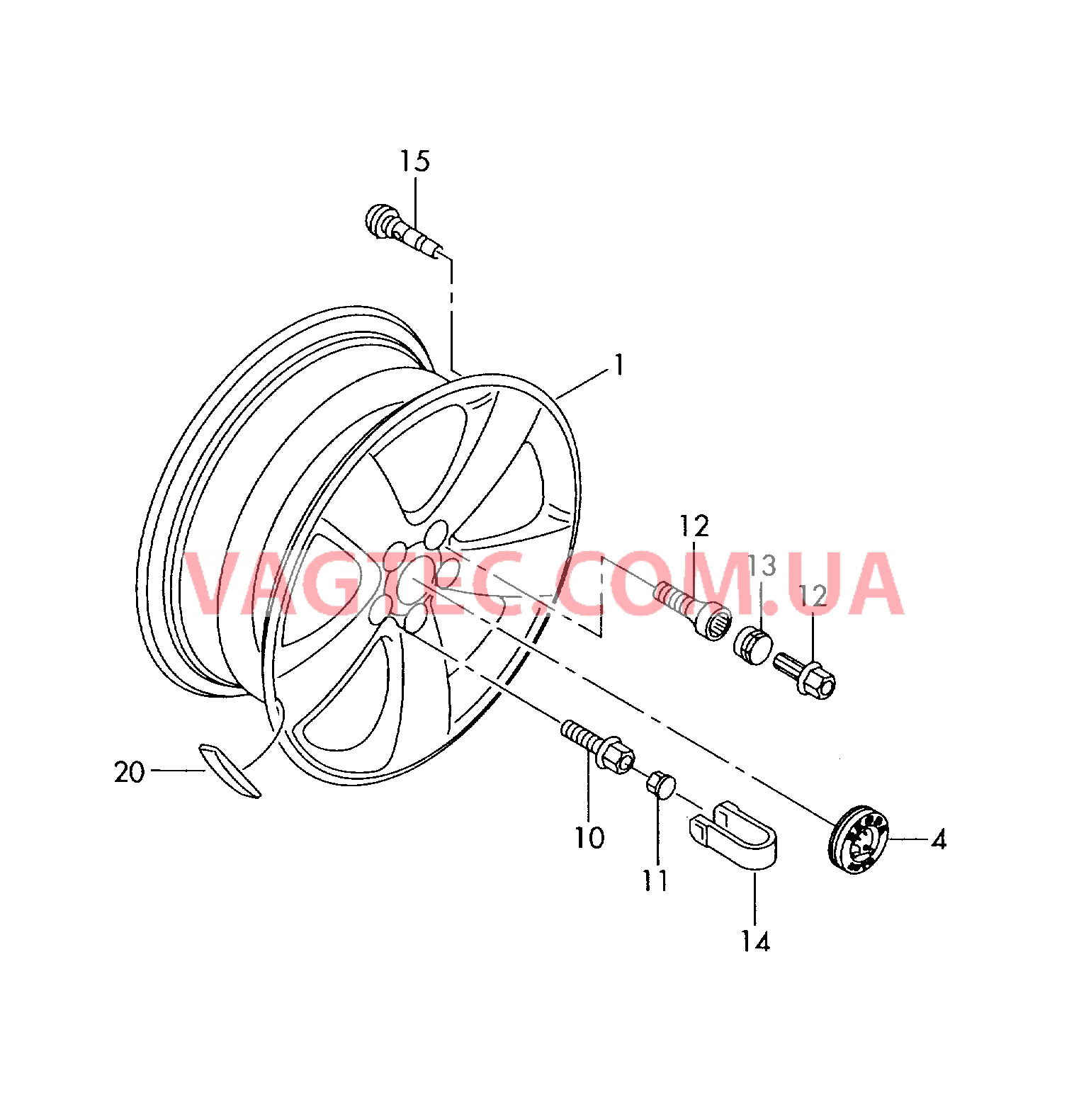 Алюминиевый диск  для SKODA Roomster 2006