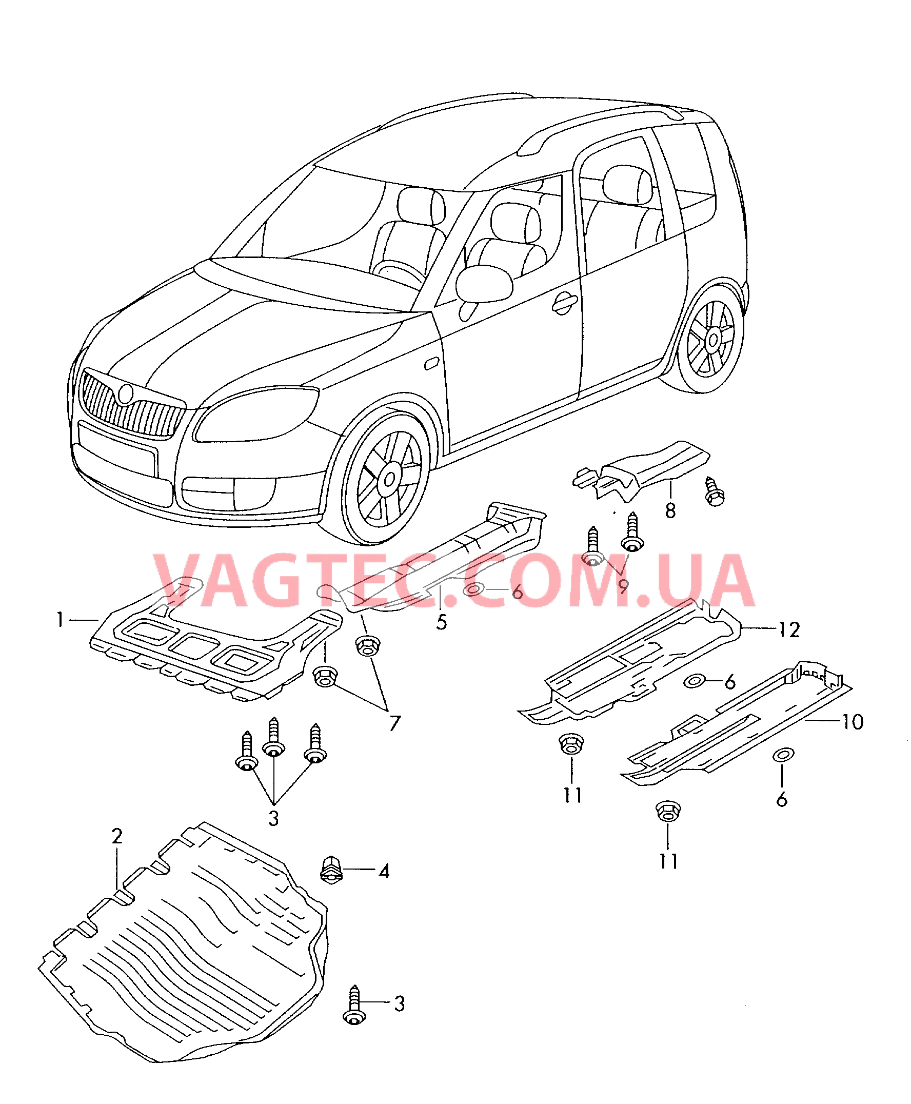 Шумоизоляция  для SKODA Roomster 2007