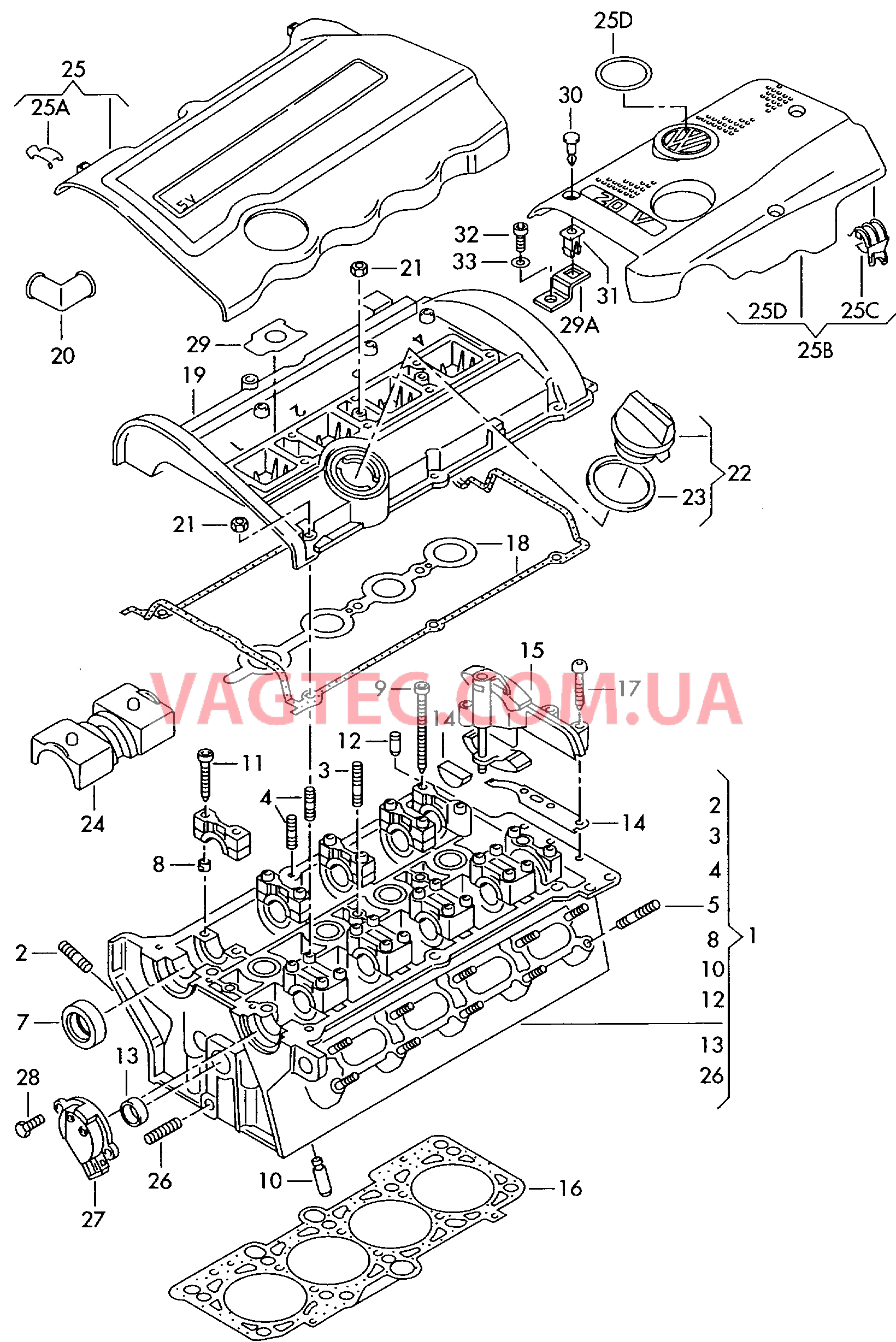 Головка блока цилиндров Крышка ГБЦ  для VOLKSWAGEN Sharan 2009