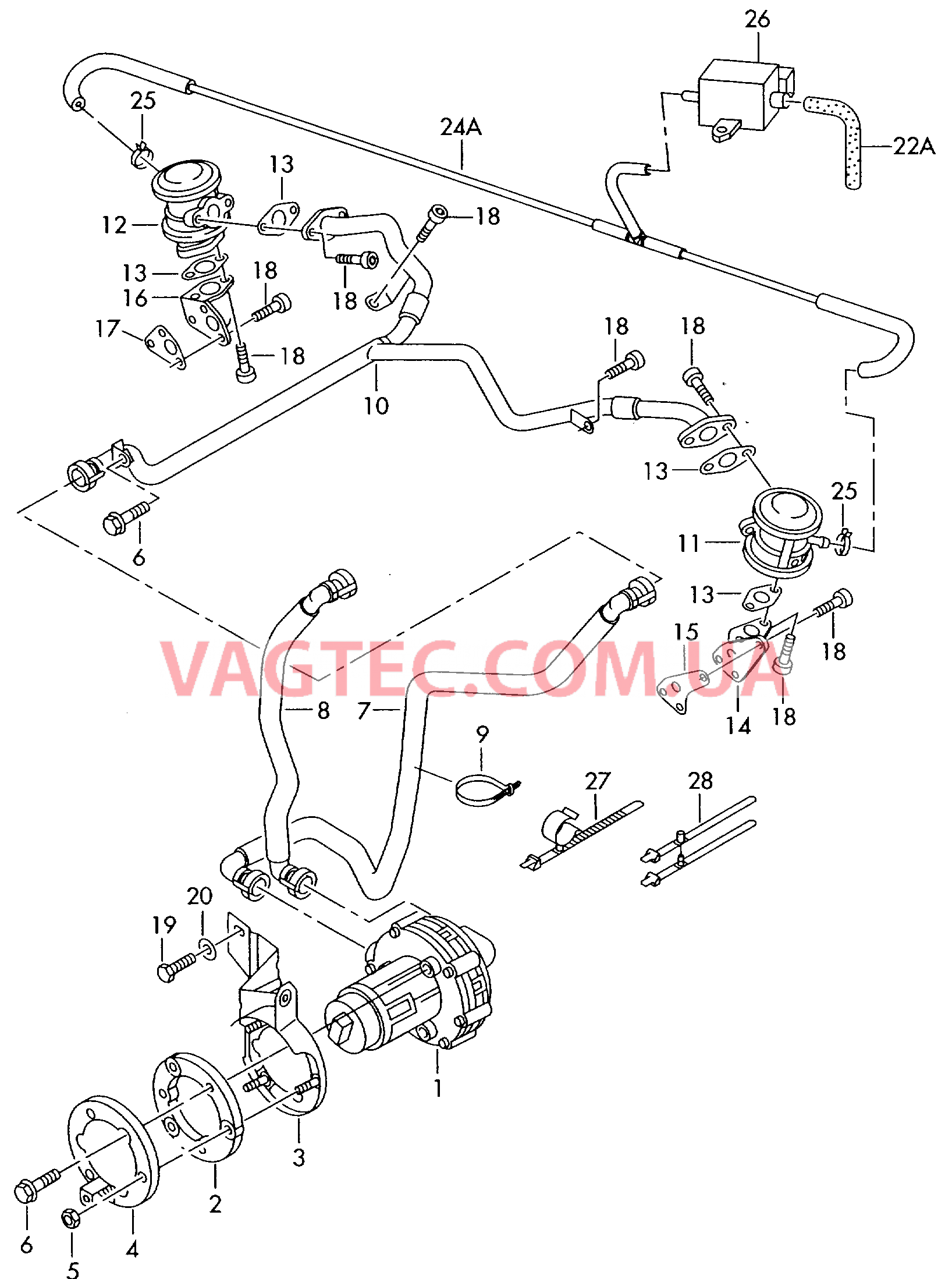 Насос вторичного воздуха  для VOLKSWAGEN Passat 2002