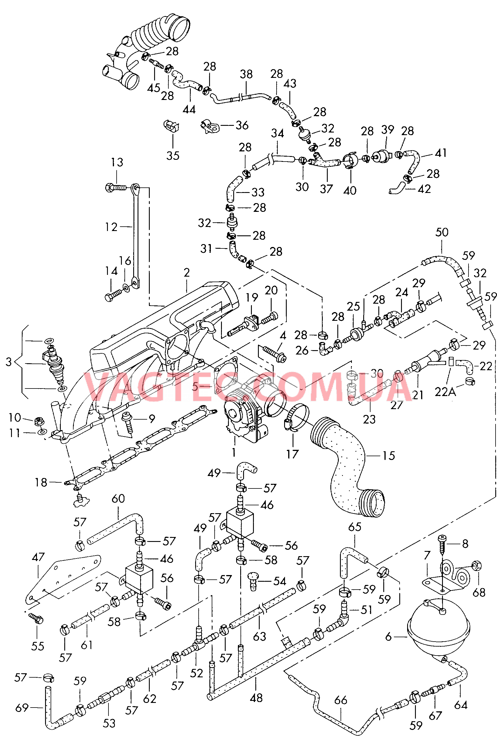 Cистема впуска воздуха Вакуумная система Эжекционный насос  для AUDI A6Q 2002