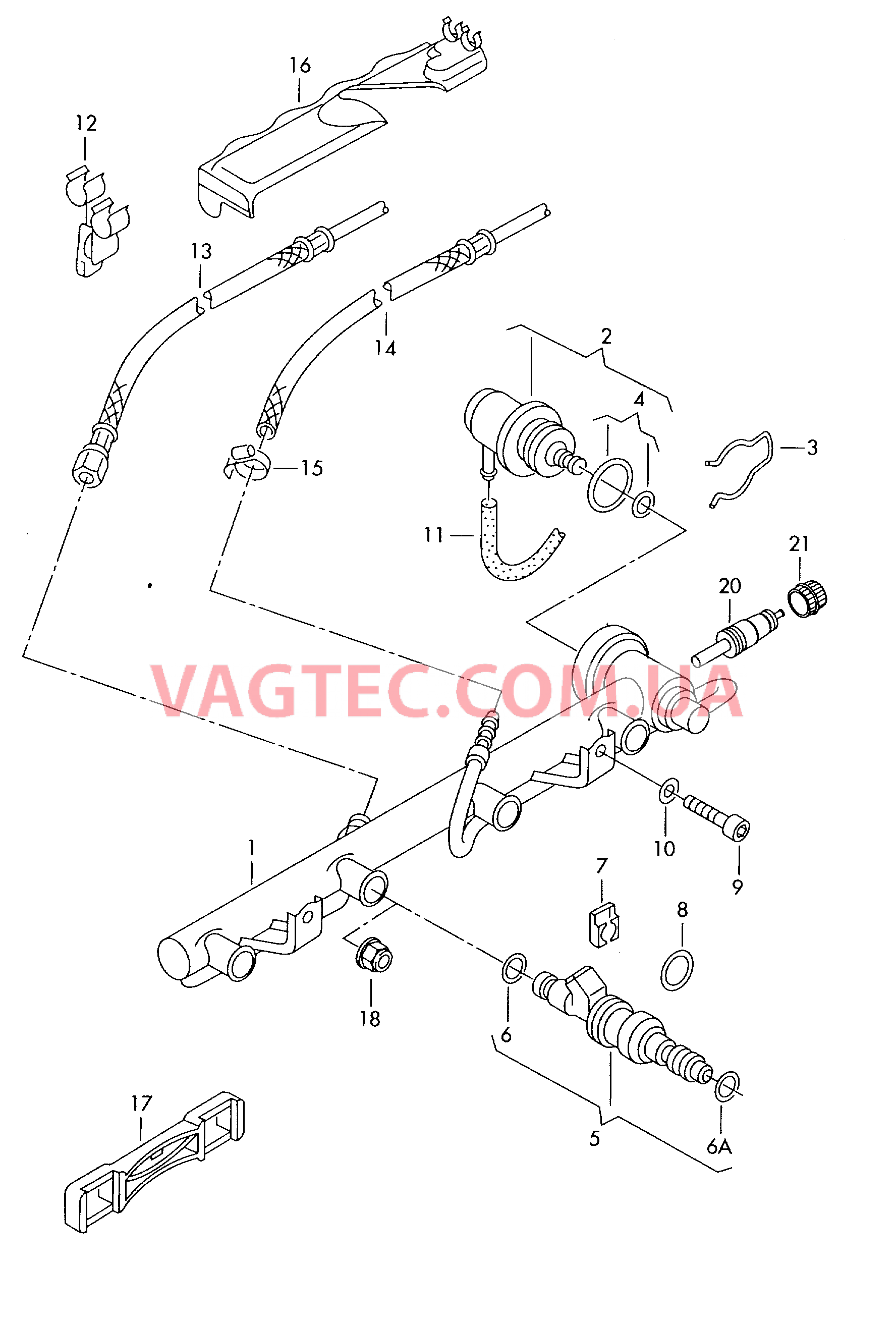 Форсунка VW РASSAT  Регулятор давления VW РASSAT  Топливопровод VW РASSAT   для VOLKSWAGEN Passat 2000