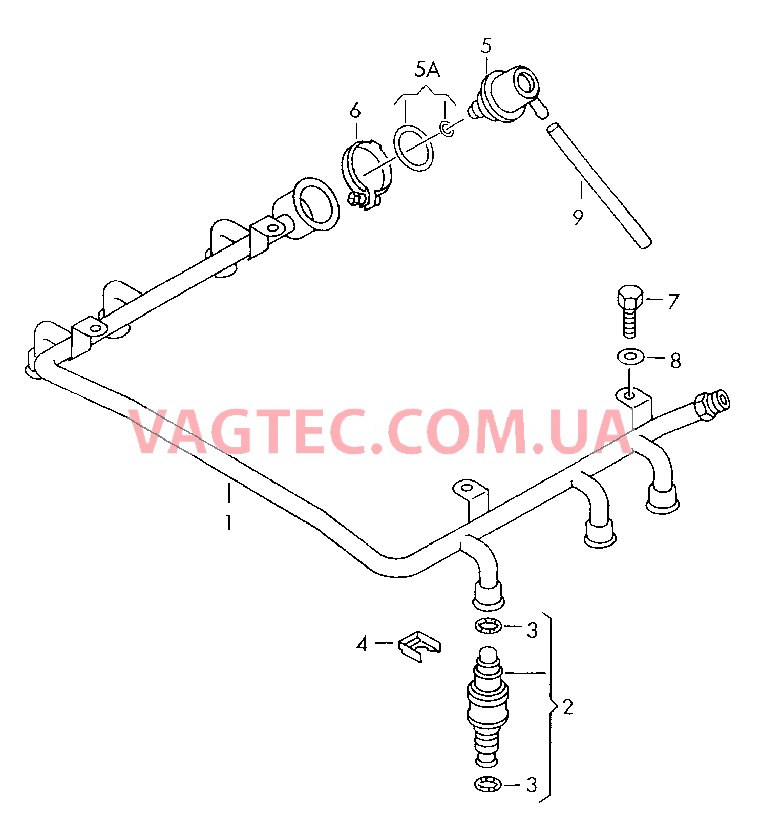 мФорсунка Р VW РASSAT егулятор давления  VW РASSAT Топливопровод  для VOLKSWAGEN Passat 2000