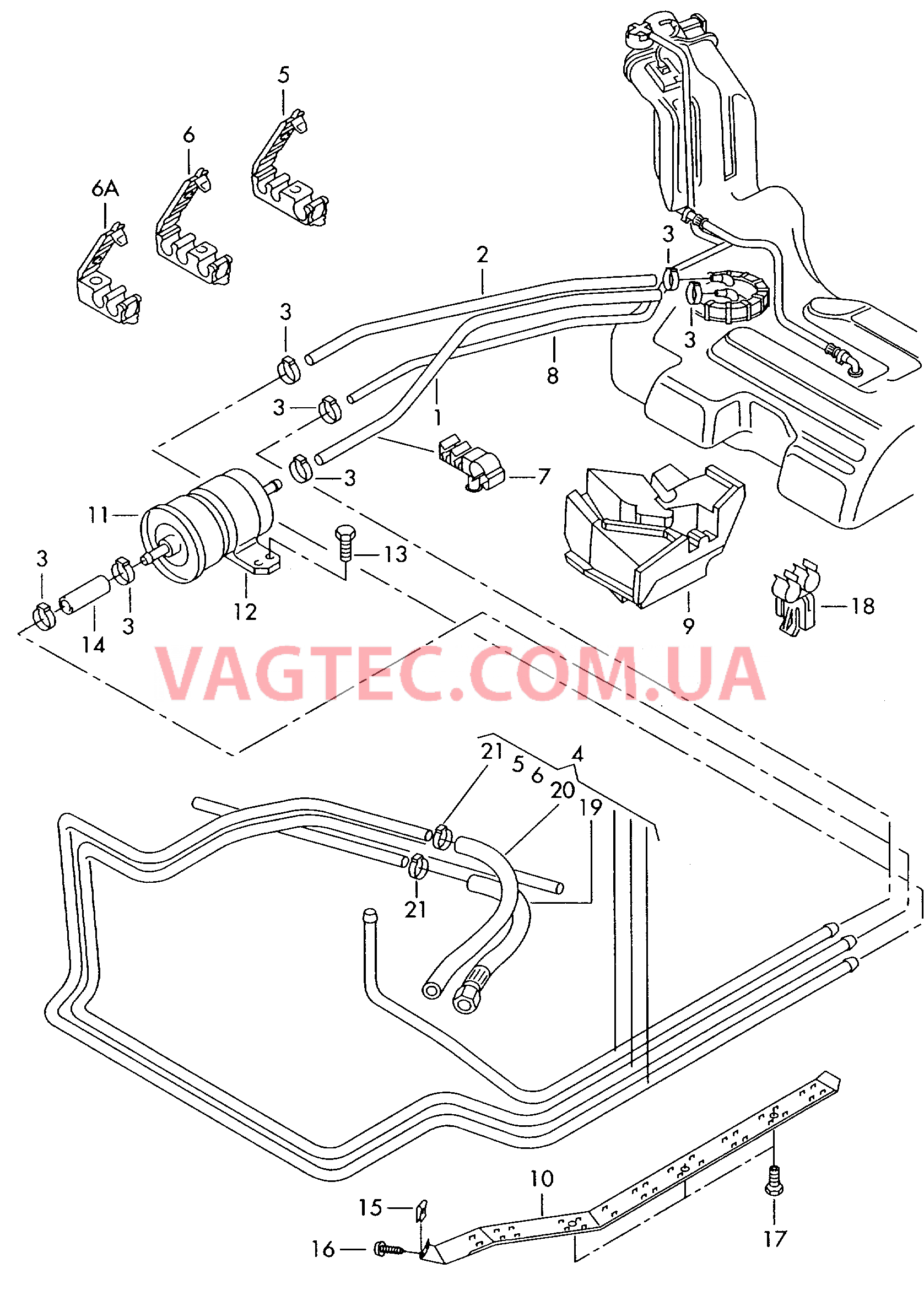  VW РASSAT Топливопровод Топливный фильтр  для VOLKSWAGEN Passat 2000