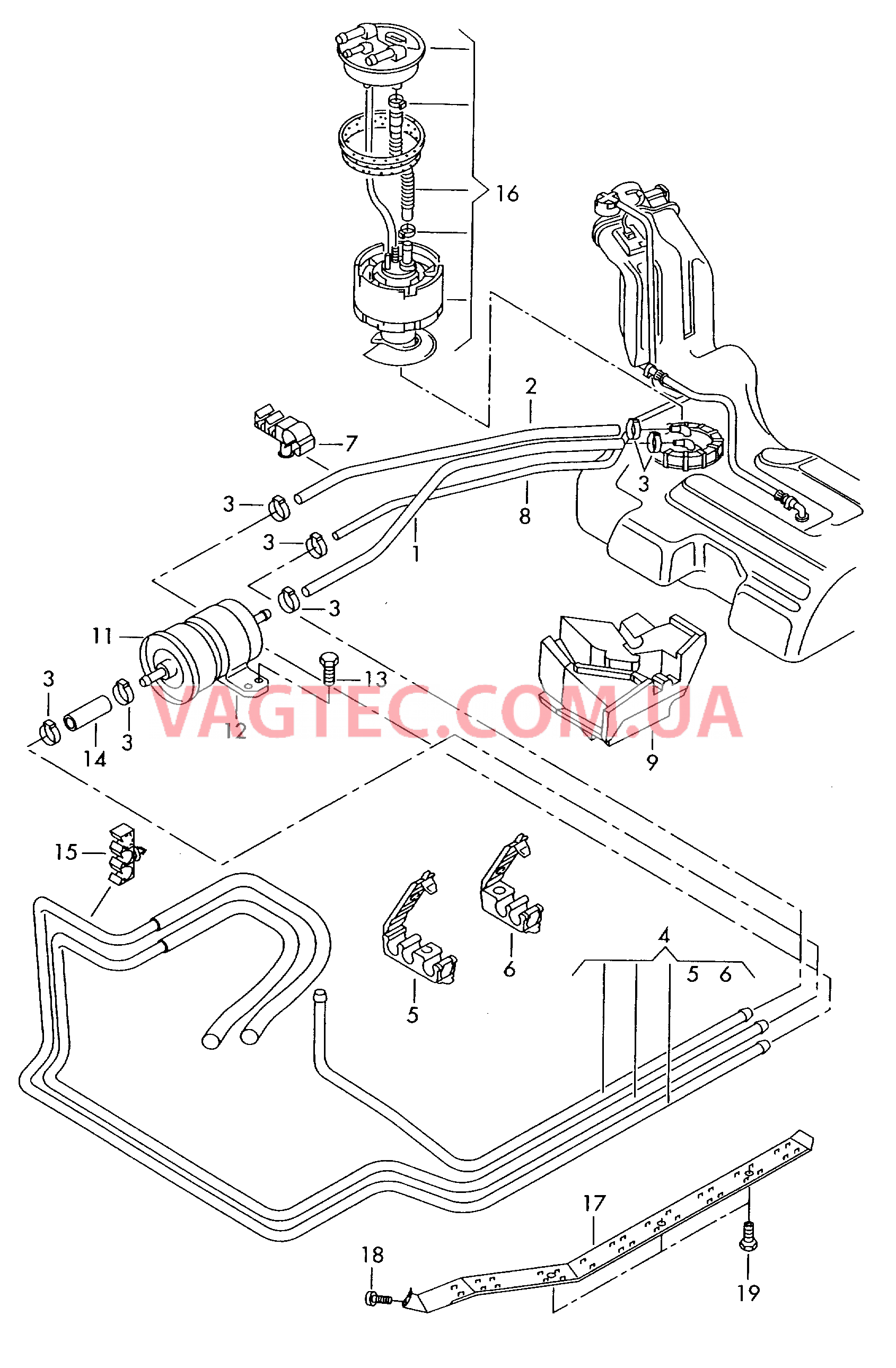 Топливопровод Топливный фильтр  для VOLKSWAGEN Passat 2005