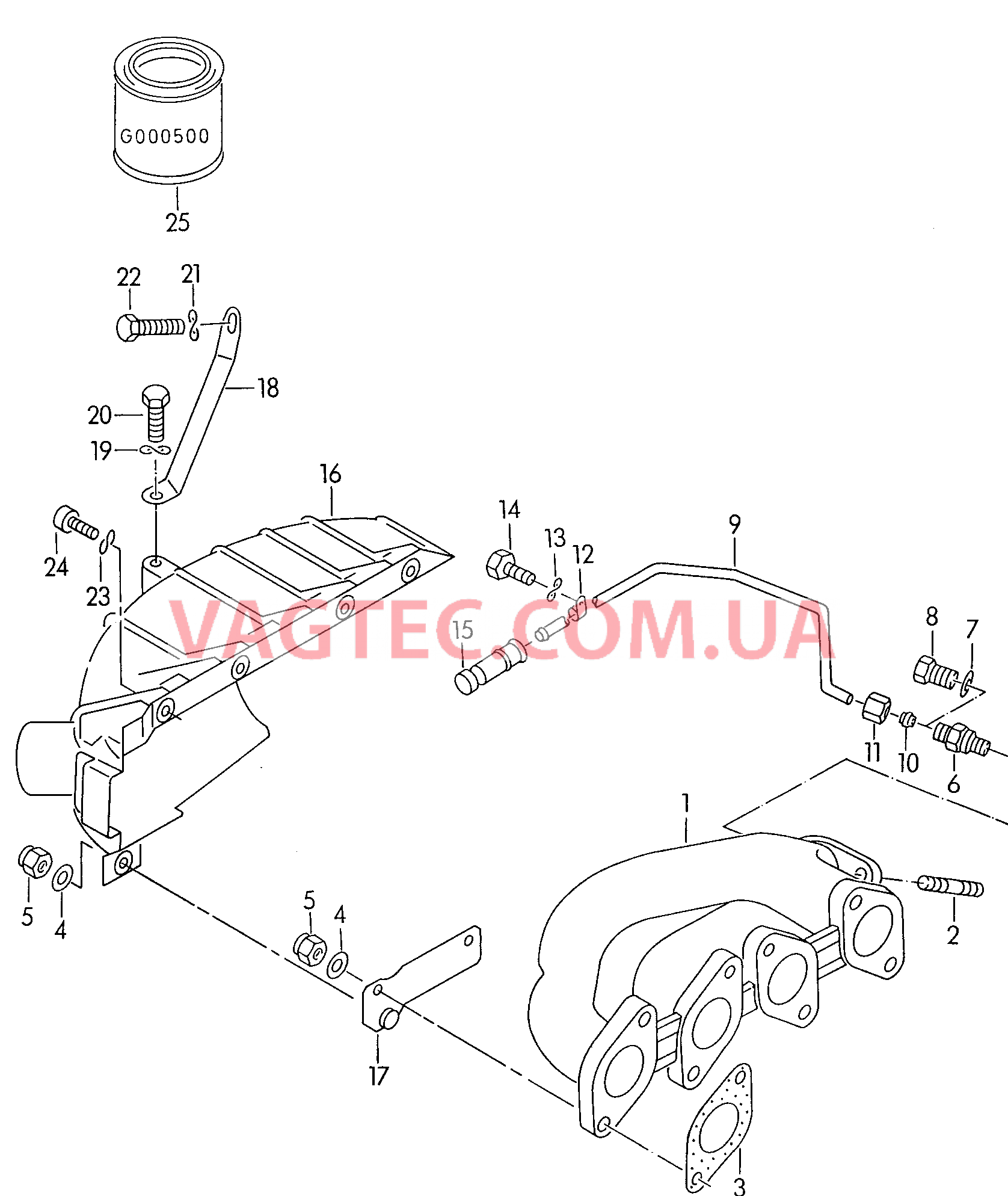 Выпускной коллектор  для VOLKSWAGEN Passat 2000-1