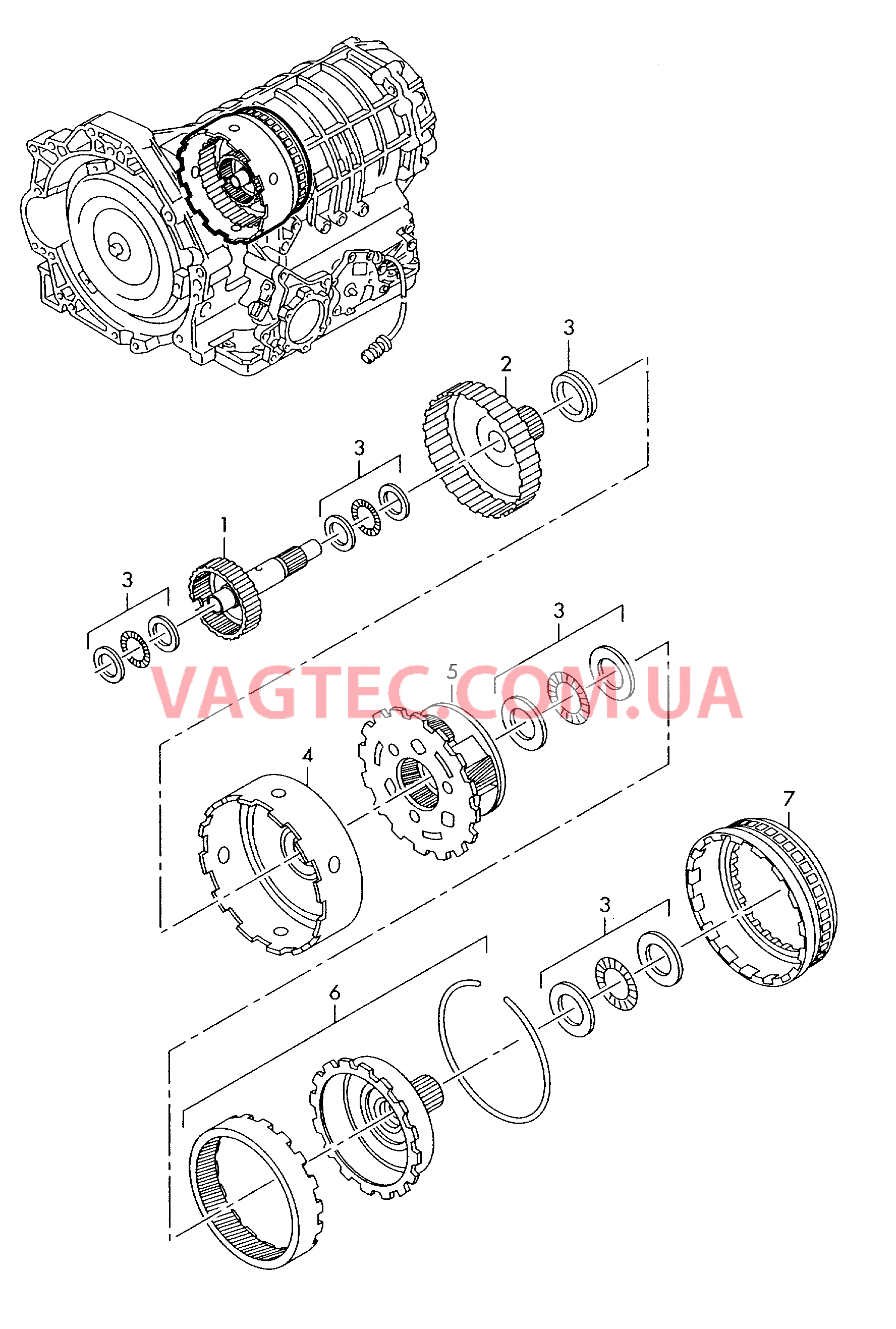 Водило для 5-ступенчатой АКП   ------5HР19--------- для AUDI A6Q 2002