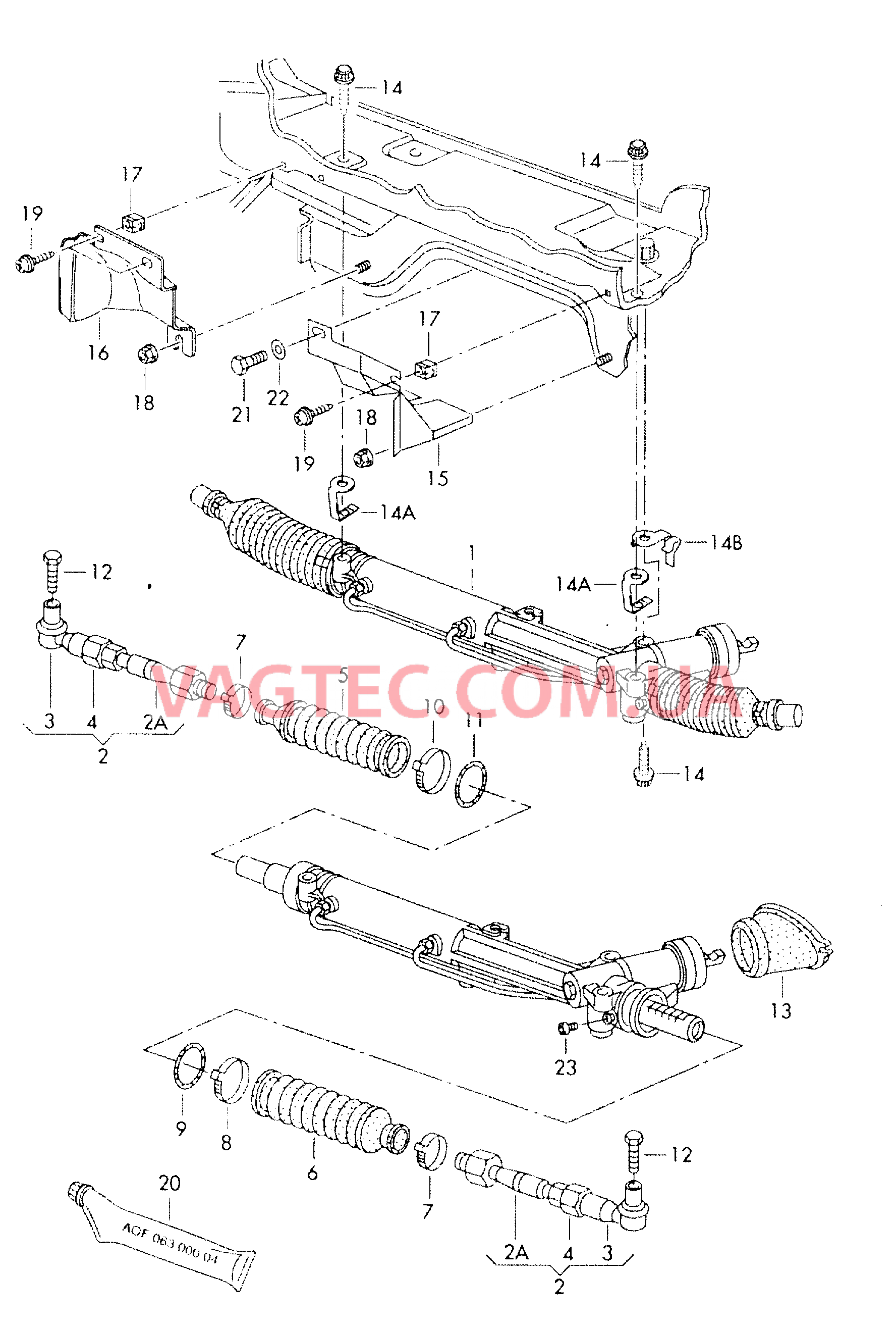  AUDI A4 Рулевой механизм с усилителем  F 8D-X-303 810>>* F 8D-Y-005 049>>* для AUDI A4 2000