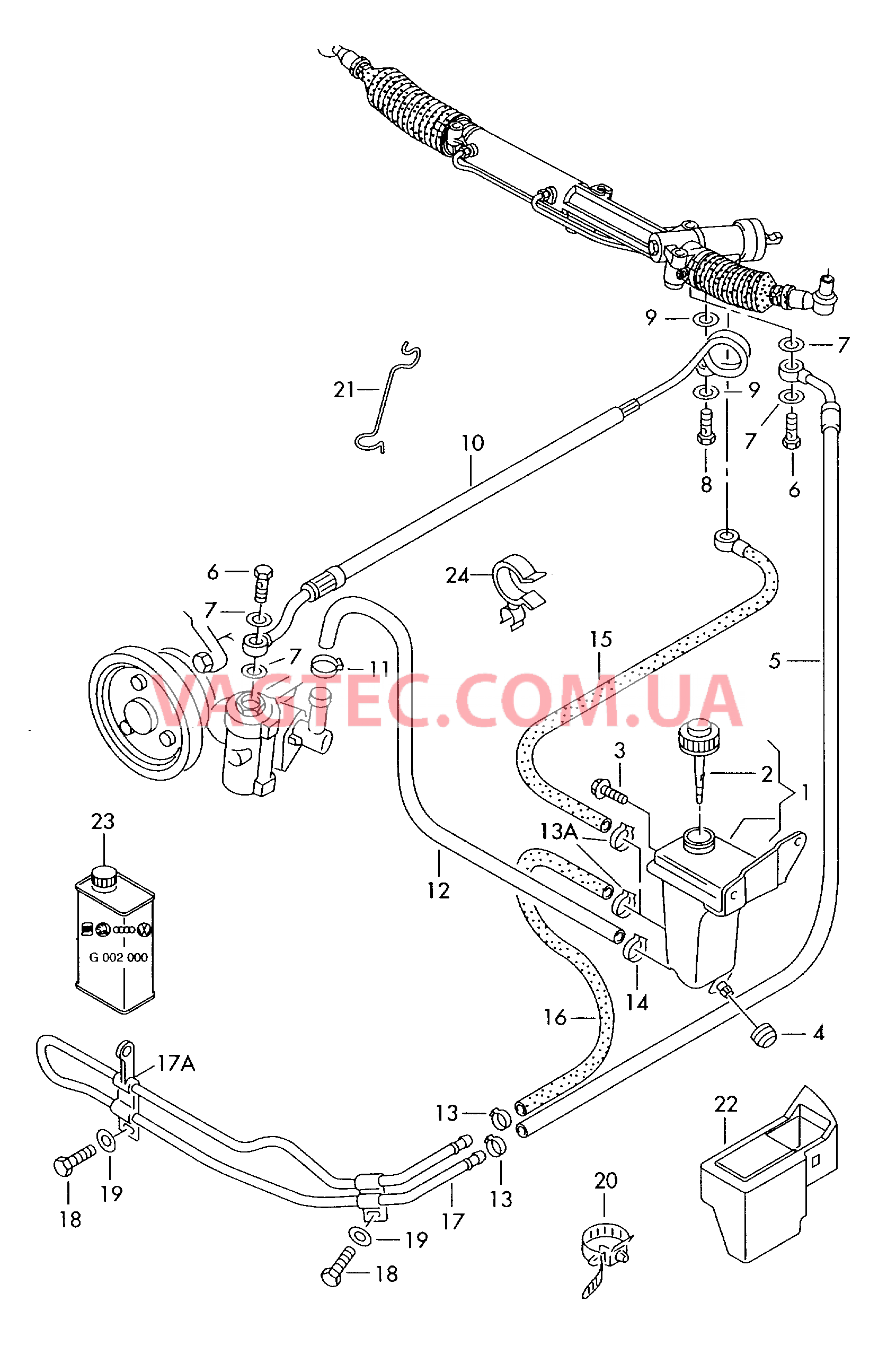 Масляный бачок с соединительными деталями, шлангами  для SKODA Superb 2003