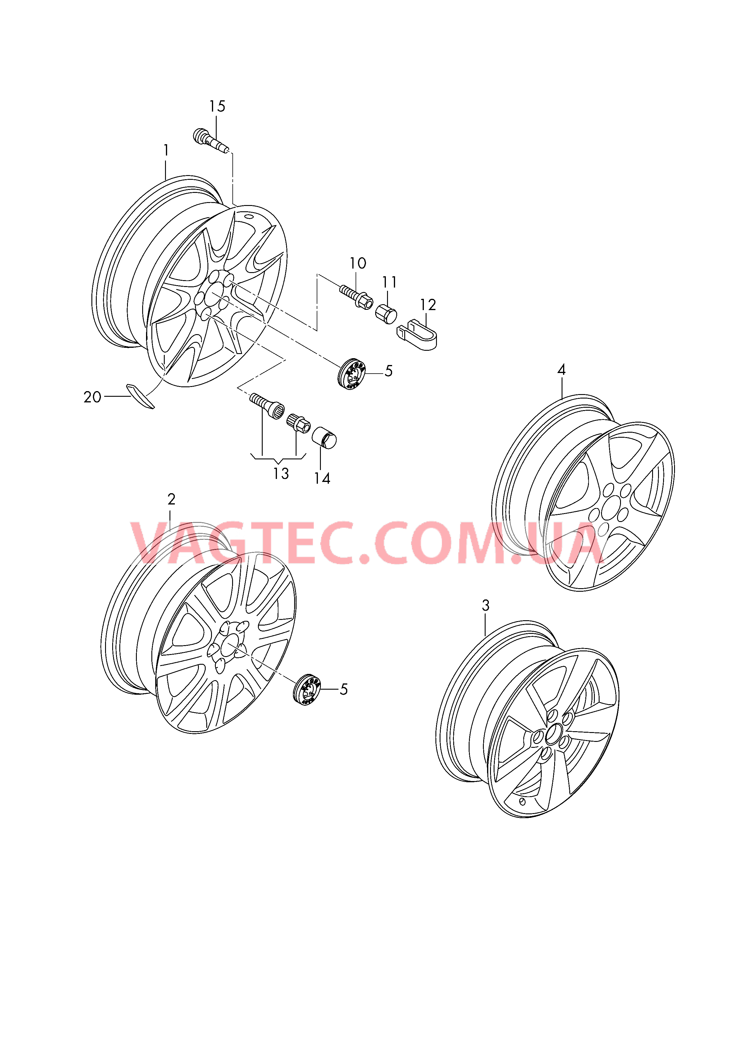 Алюминиевый диск  для SKODA Roomster 2014