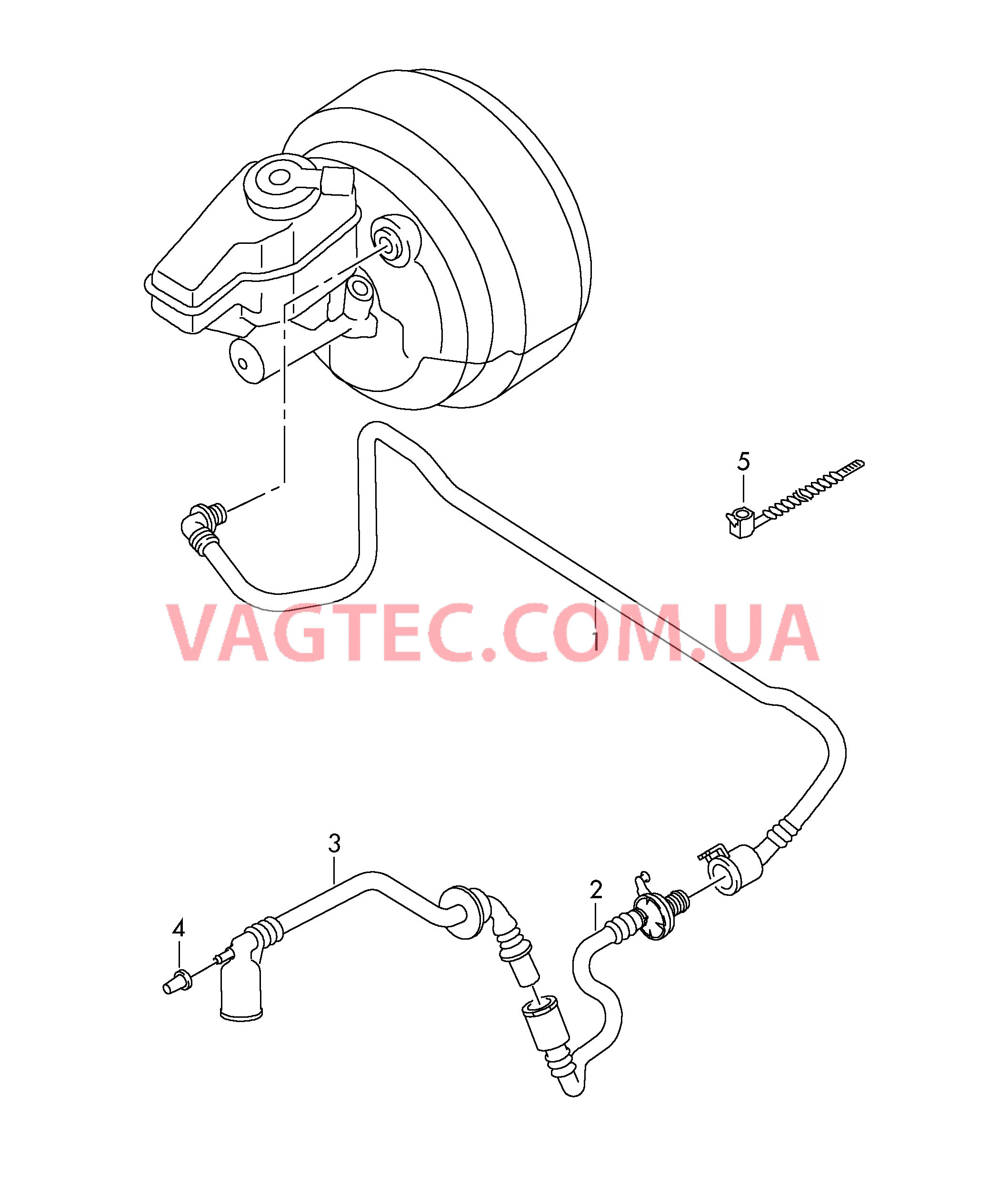 Вакуумные шланги для усилителя тормозного привода  для SEAT Toledo 2013