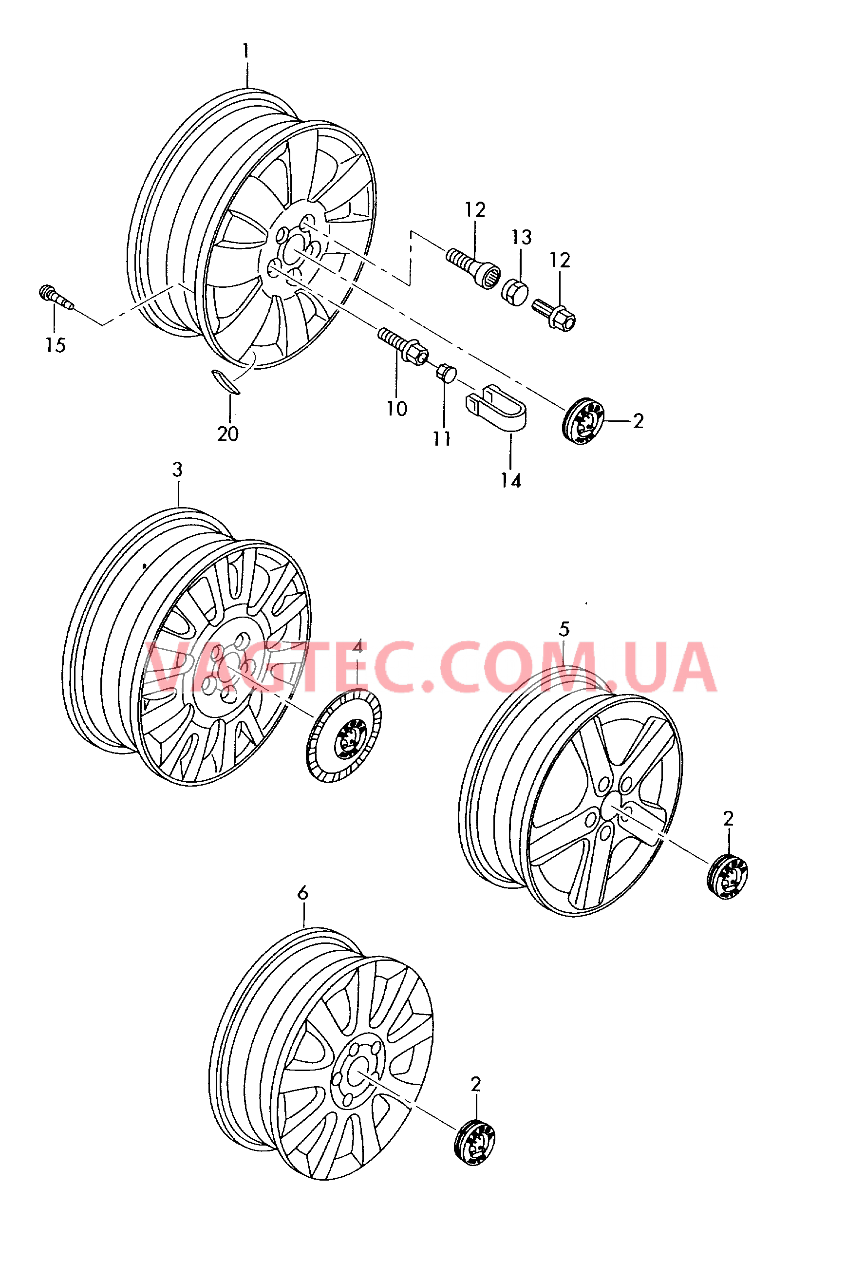 Алюминиевый диск  для SKODA Superb 2002