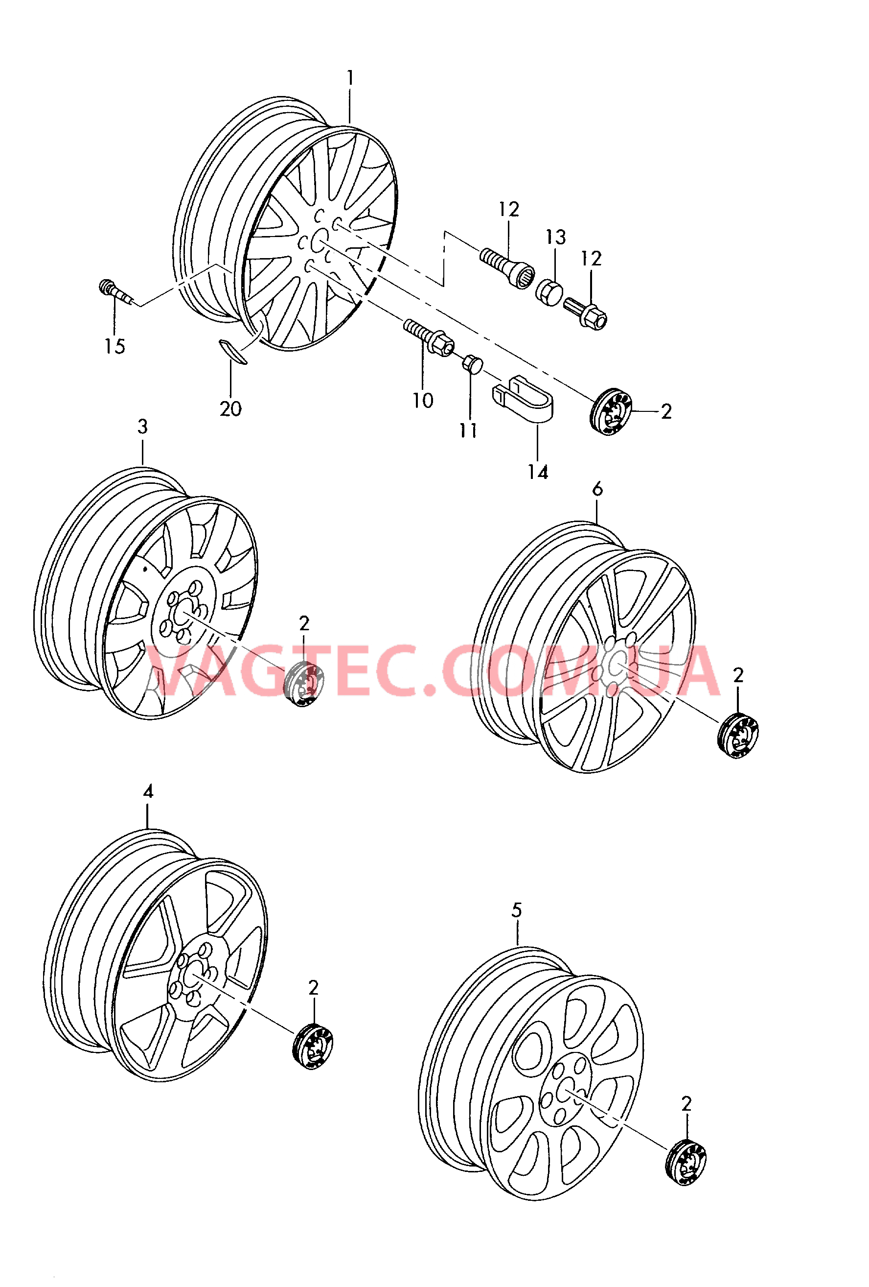 Алюминиевый диск  для SKODA Superb 2007