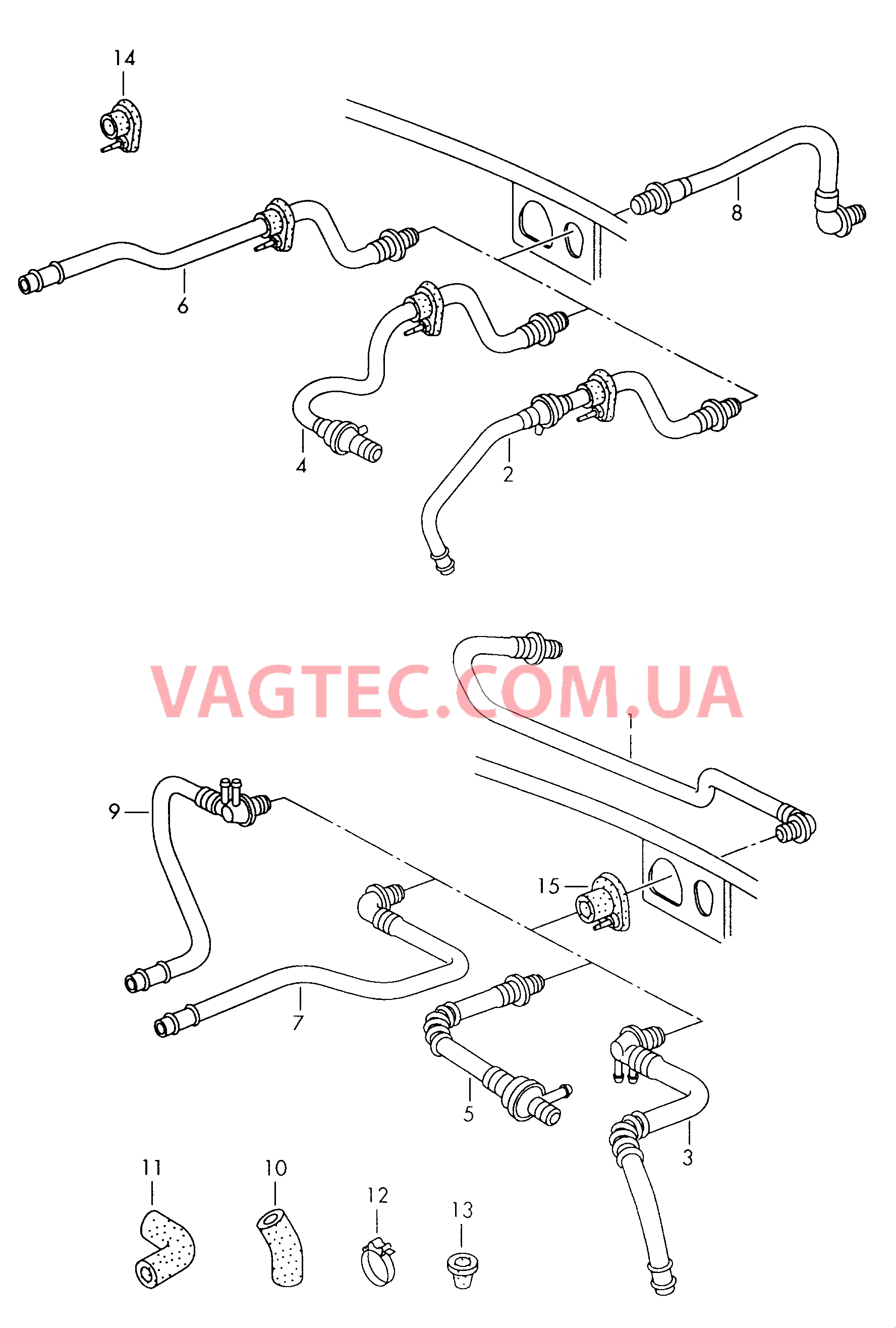  VW РASSAT Вакуумные шланги для усилителя тормозного привода   F             >> 3B-X-600 000 для VOLKSWAGEN Passat 2000