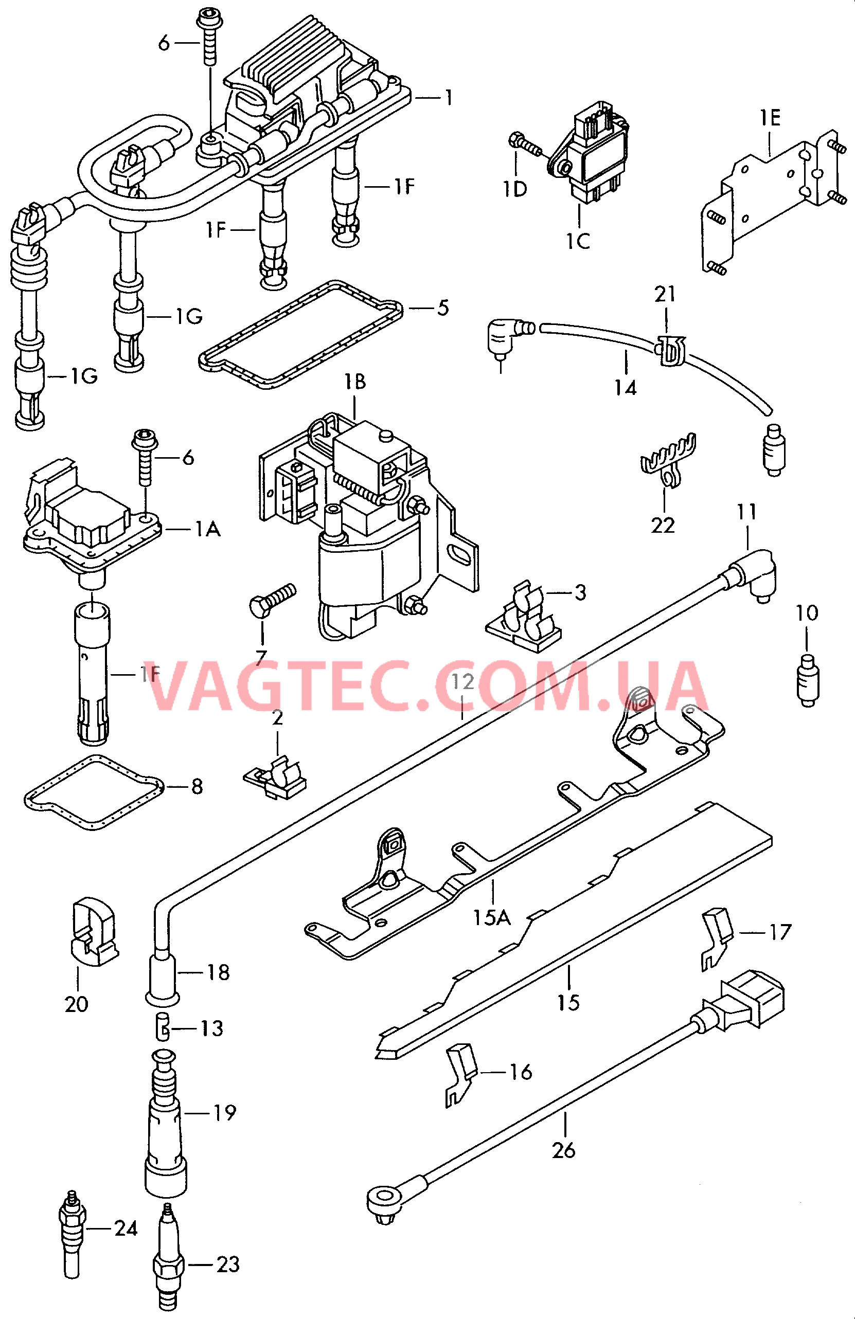  VW РASSAT Трансформатор высок. напряжен.  VW РASSAT Провод высокого напряжения  VW РASSAT Cвеча зажигания  VW РASSAT свеча накаливания  для VOLKSWAGEN Passat 2000