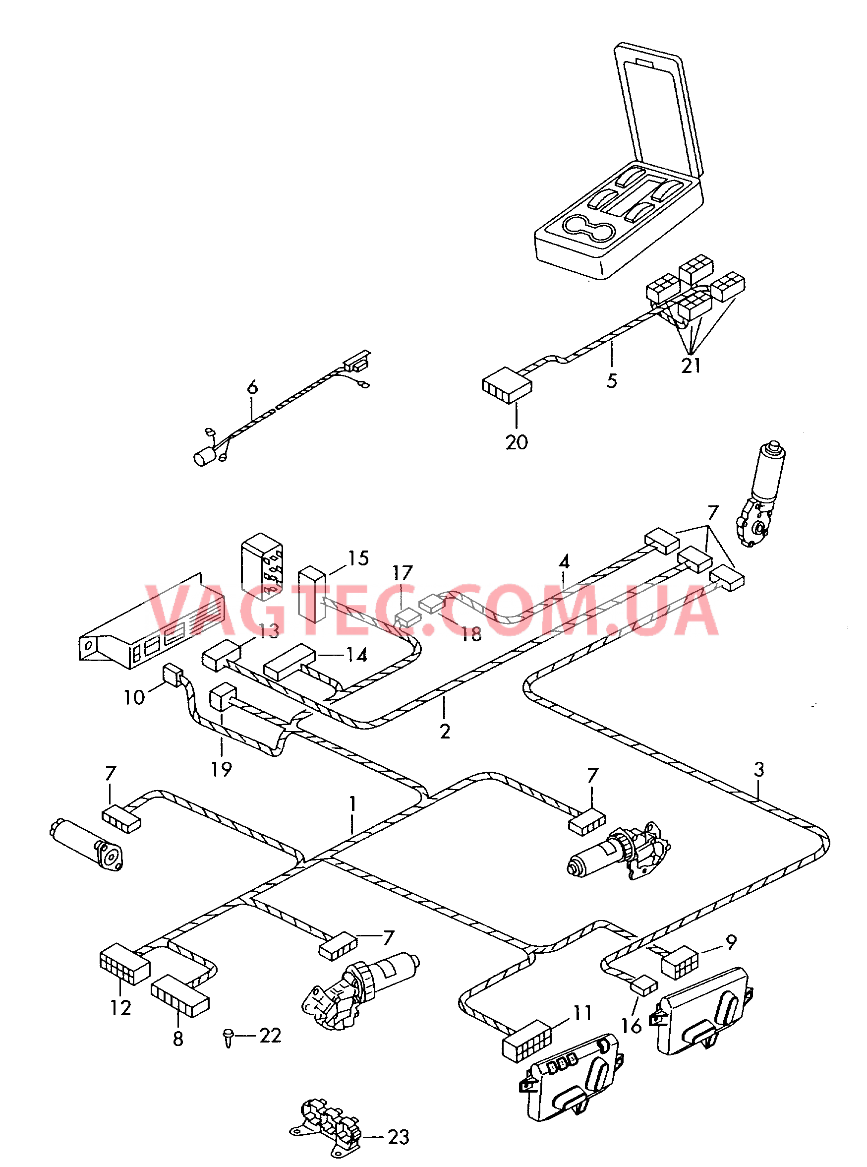 Жгут проводов каркаса сиденья  для SKODA Superb 2002