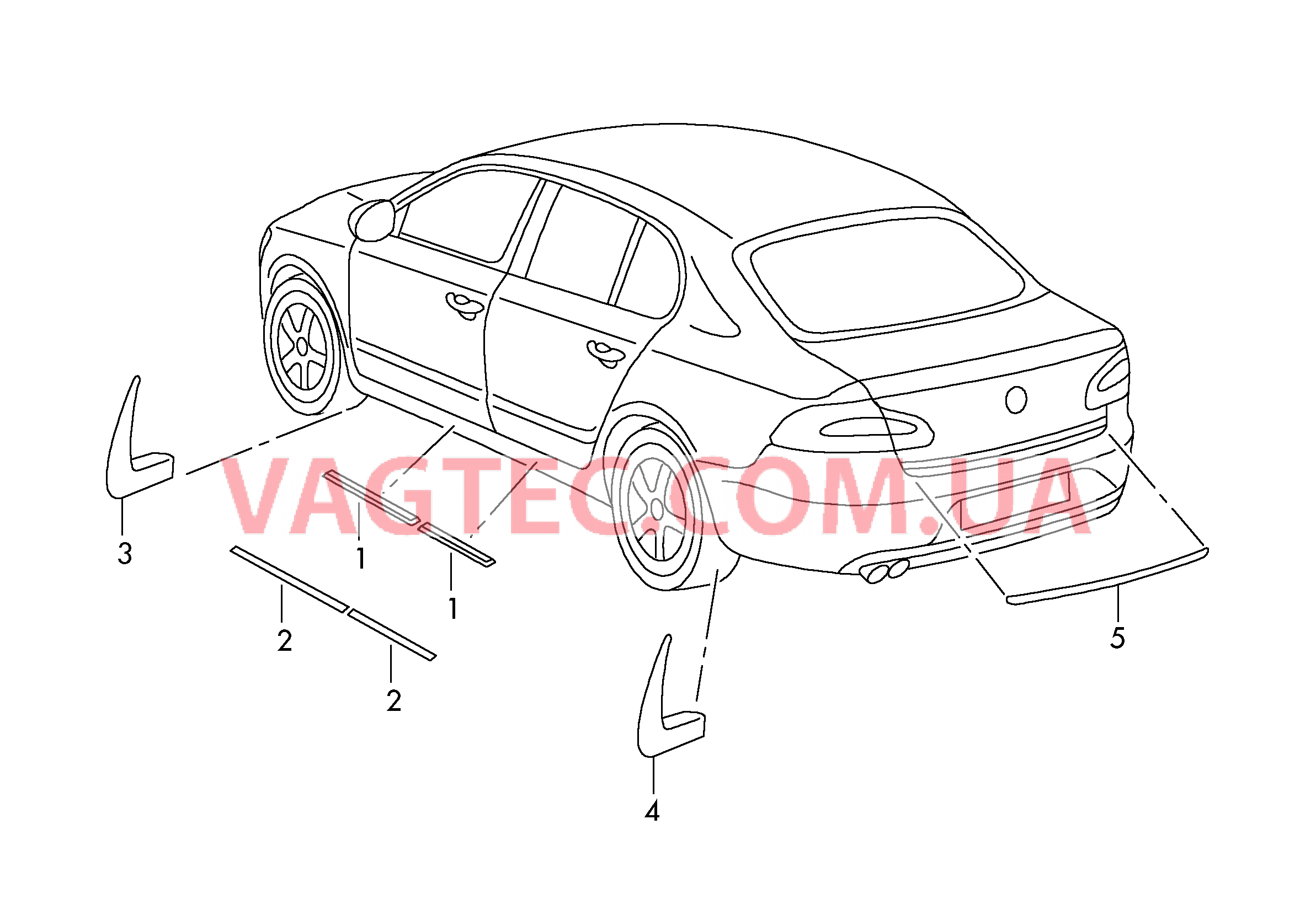 Оригинальные аксессуары Брызговик Защитная плёнка  для SKODA Superb 2016