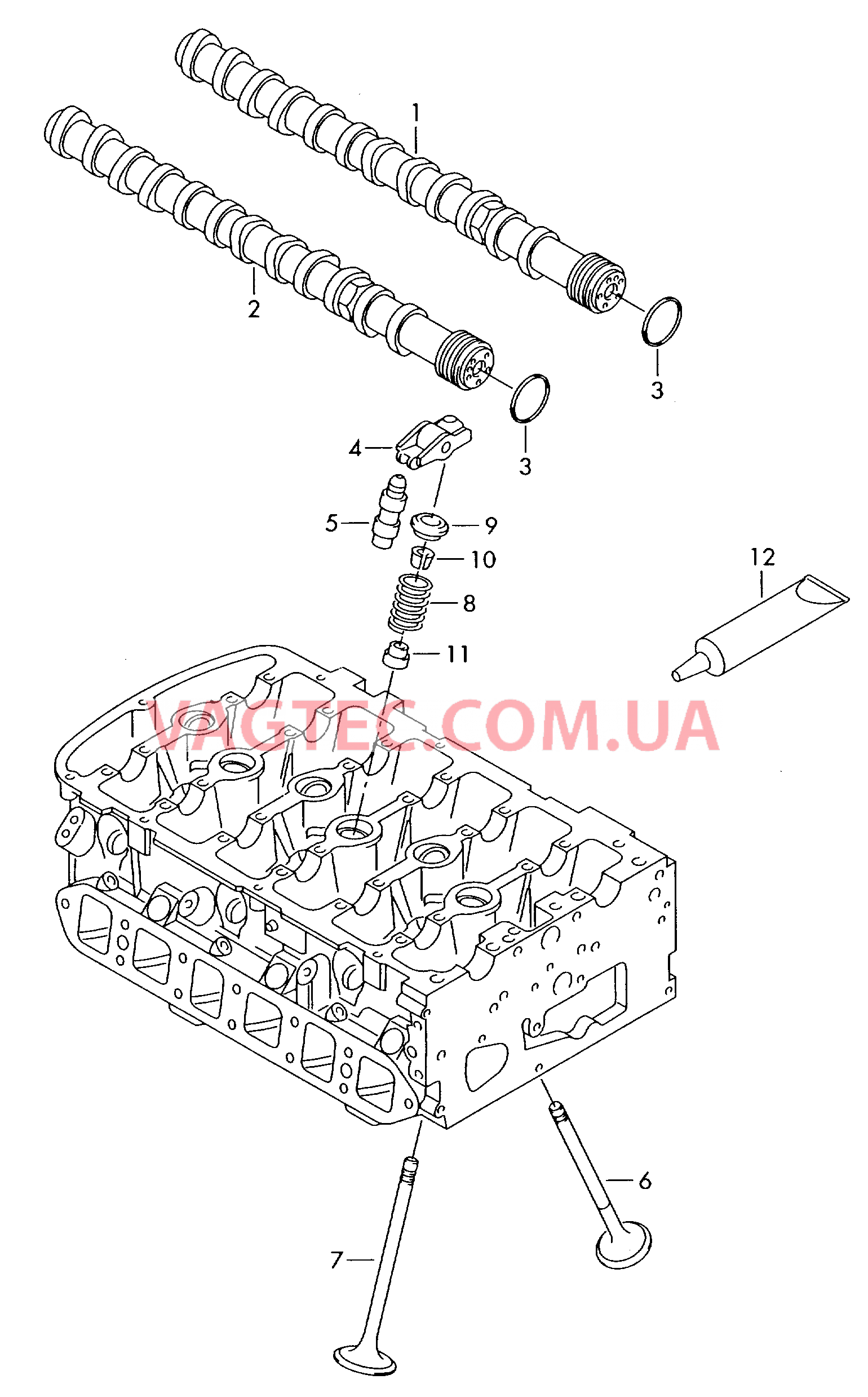 Распределительный вал, клапаны  для VOLKSWAGEN GOLF 2005-1