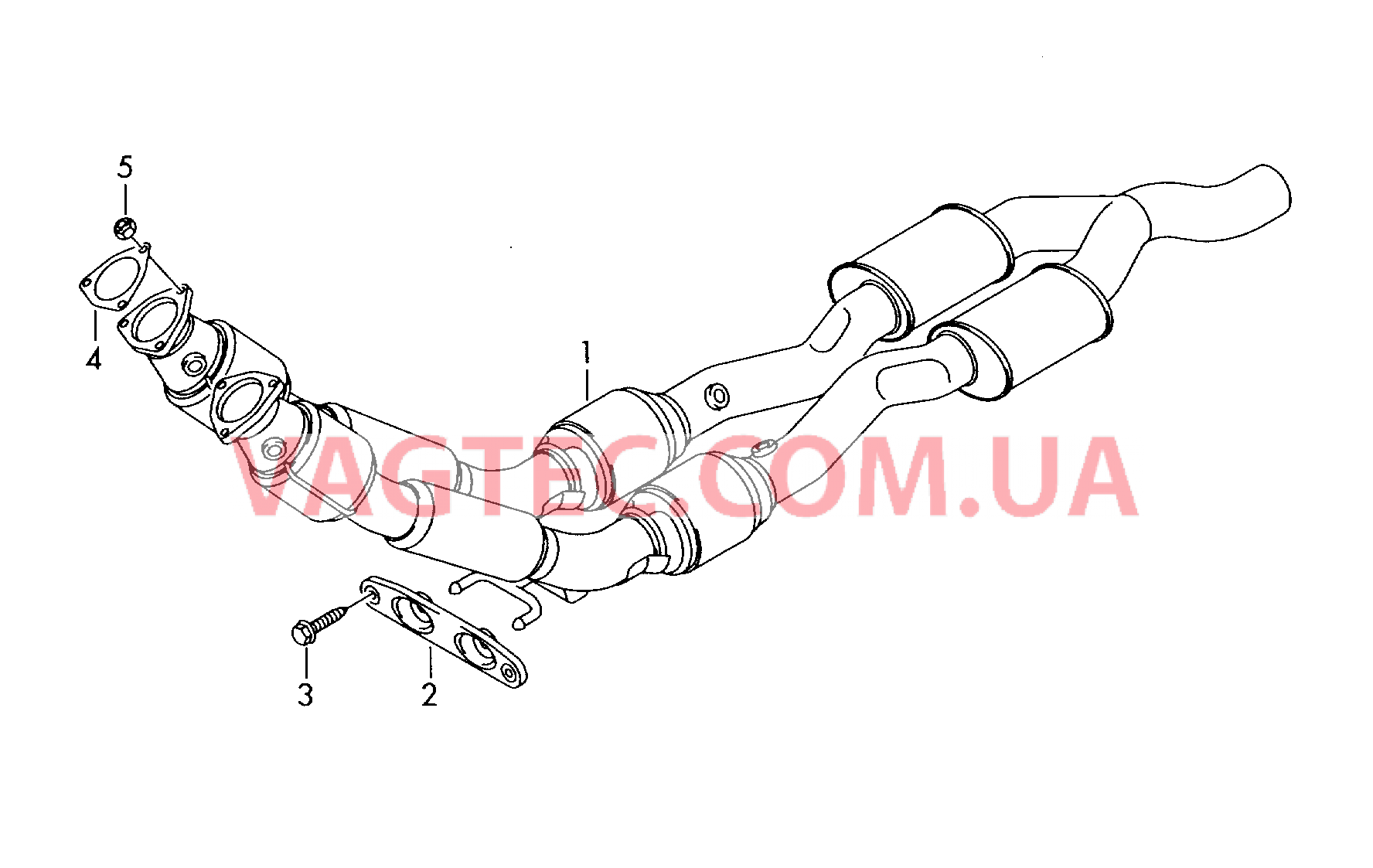 Труба выпуска ОГ с нейтрализат Промежуточная труба Передний глушитель  для VOLKSWAGEN CC 2016