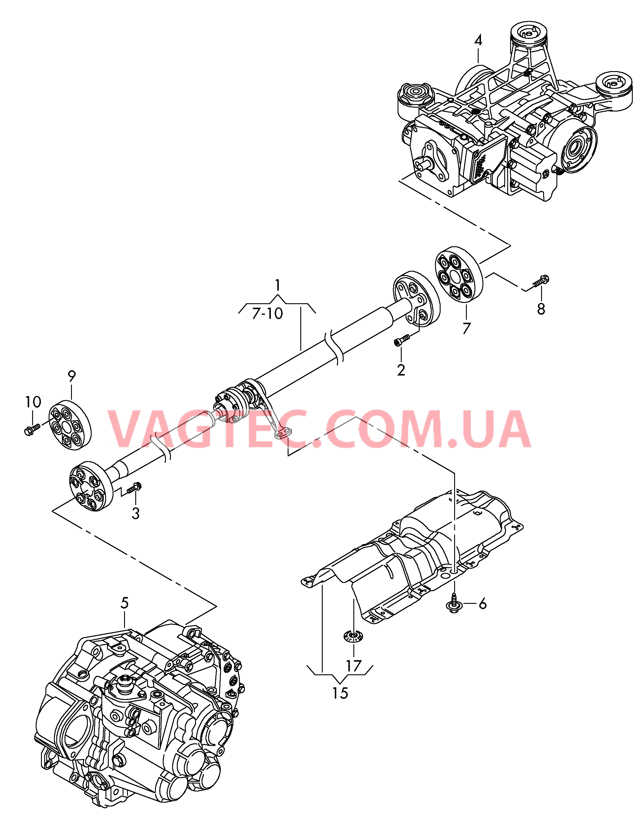 Карданный вал  для VOLKSWAGEN CC 2015