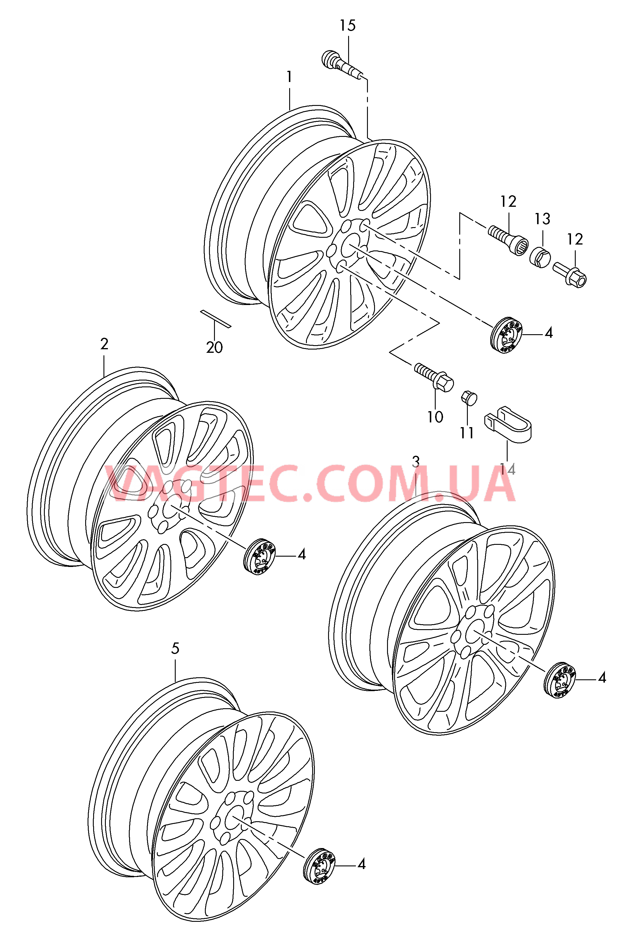 Алюминиевый диск  для SKODA Superb 2008-1