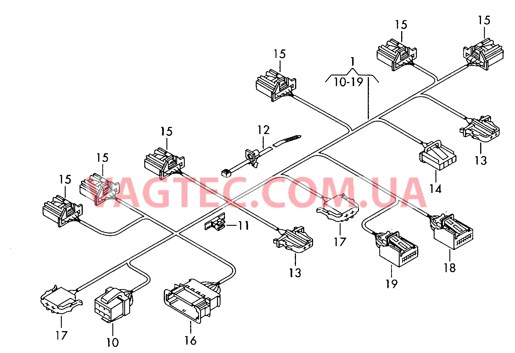 Жгут проводов кондиционера  для VOLKSWAGEN PACC 2009