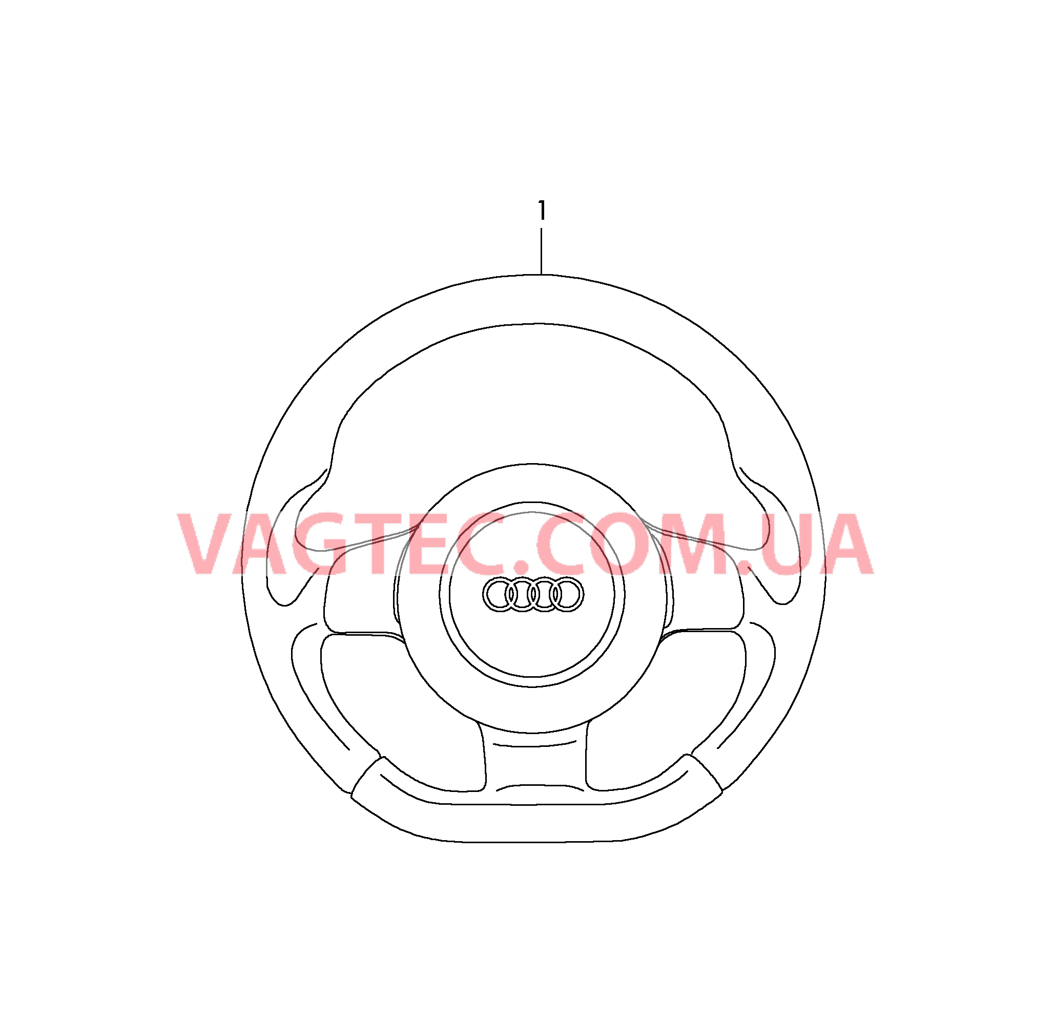 Оригинальные аксессуары Cпортивное рулевое колесо  для AUDI R8 2012