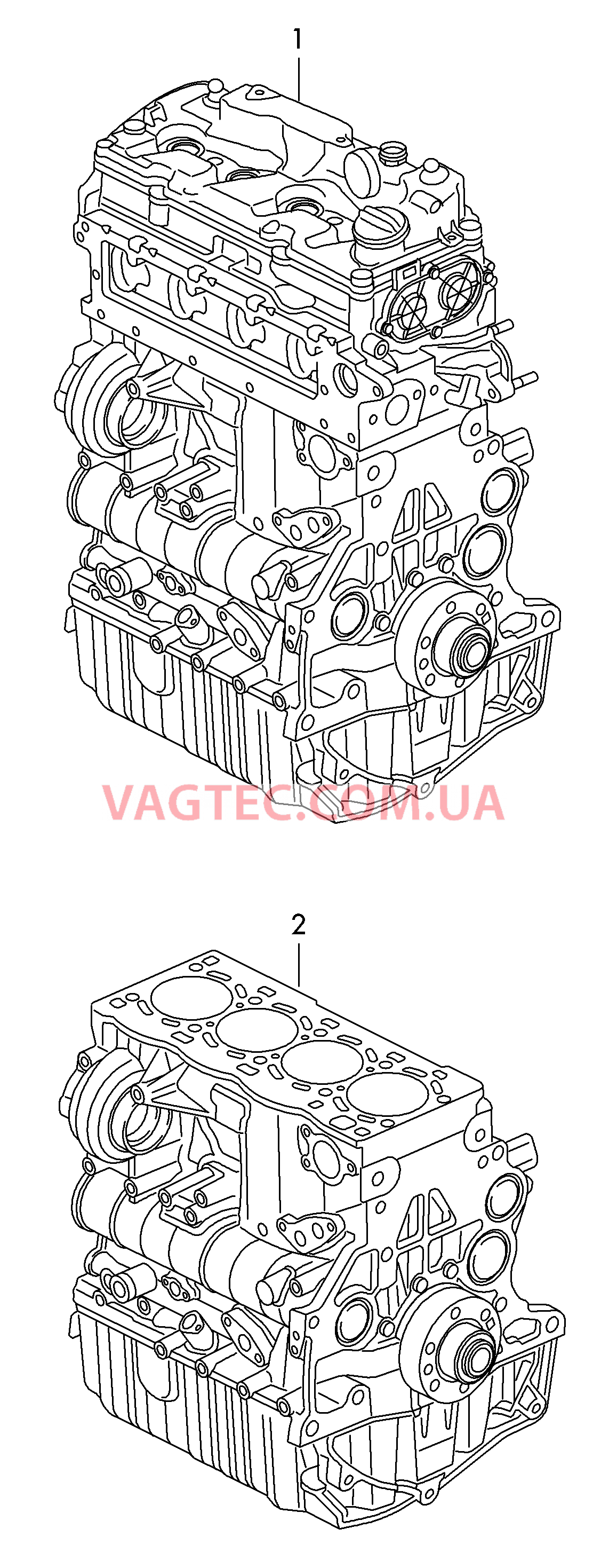 Двигатель с ГБЦ  для VOLKSWAGEN Jetta 2017-2
