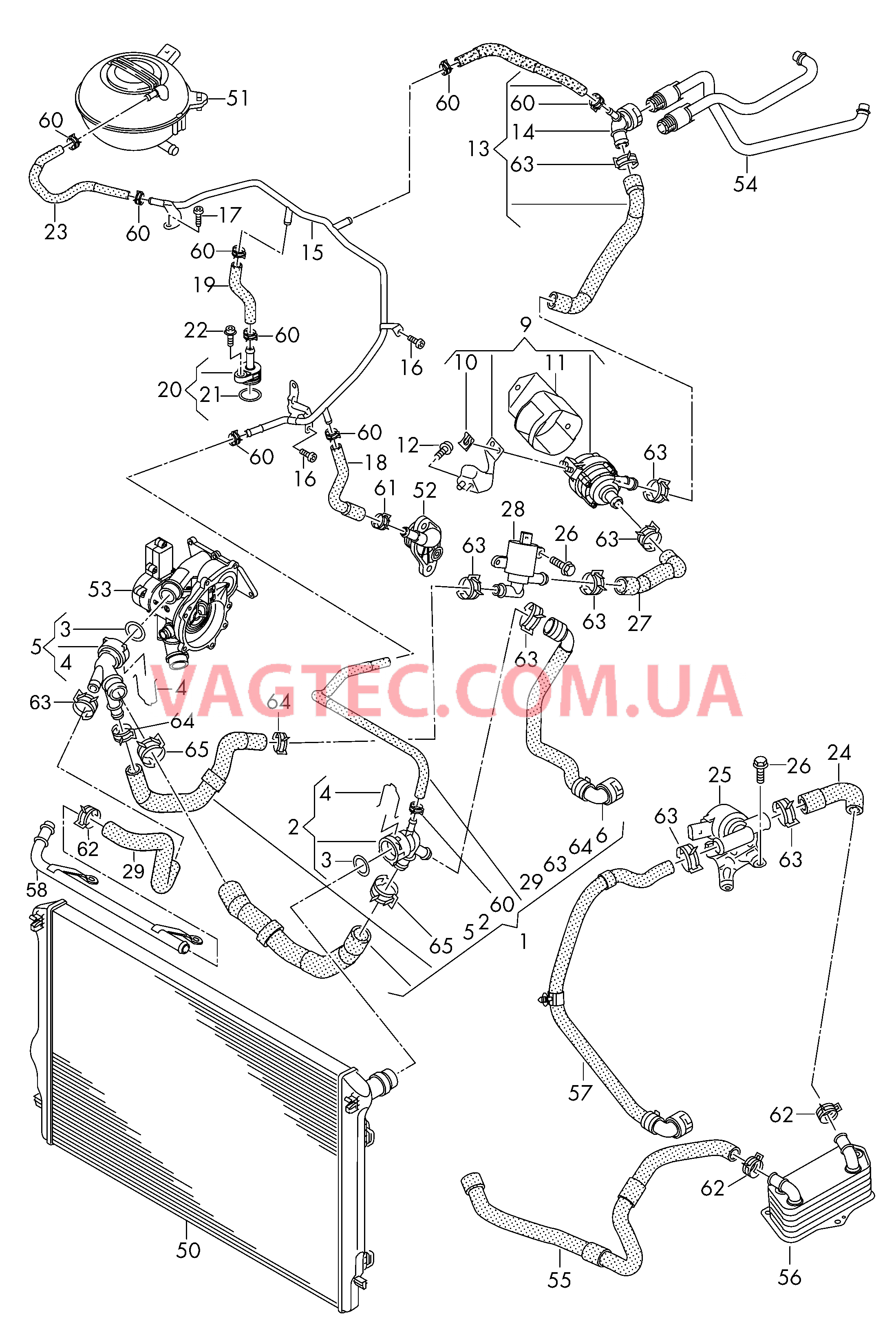 Жидкостное охлаждение  для VOLKSWAGEN Passat 2018-1