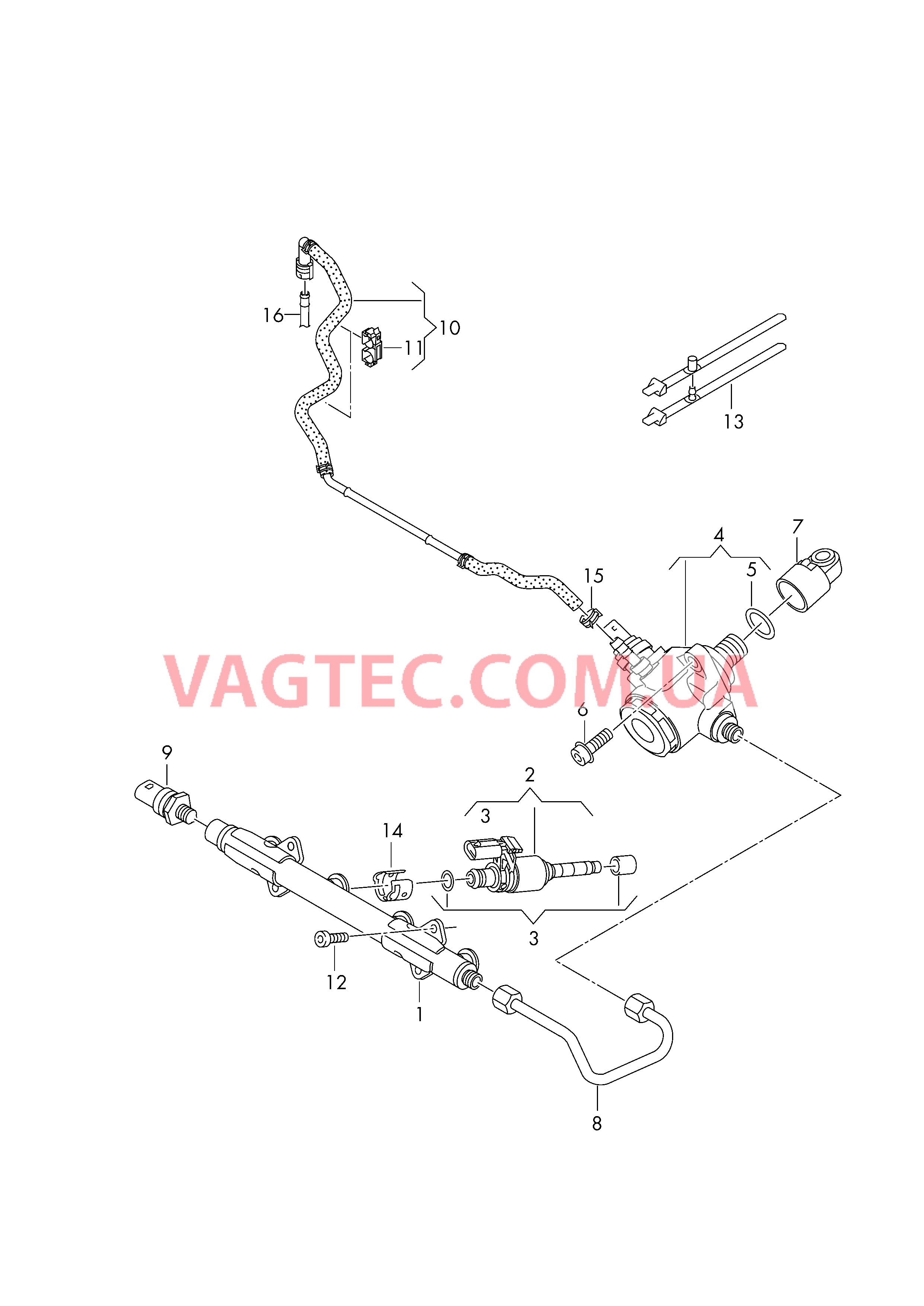 Распределитель топлива  для VOLKSWAGEN Tiguan 2016-1