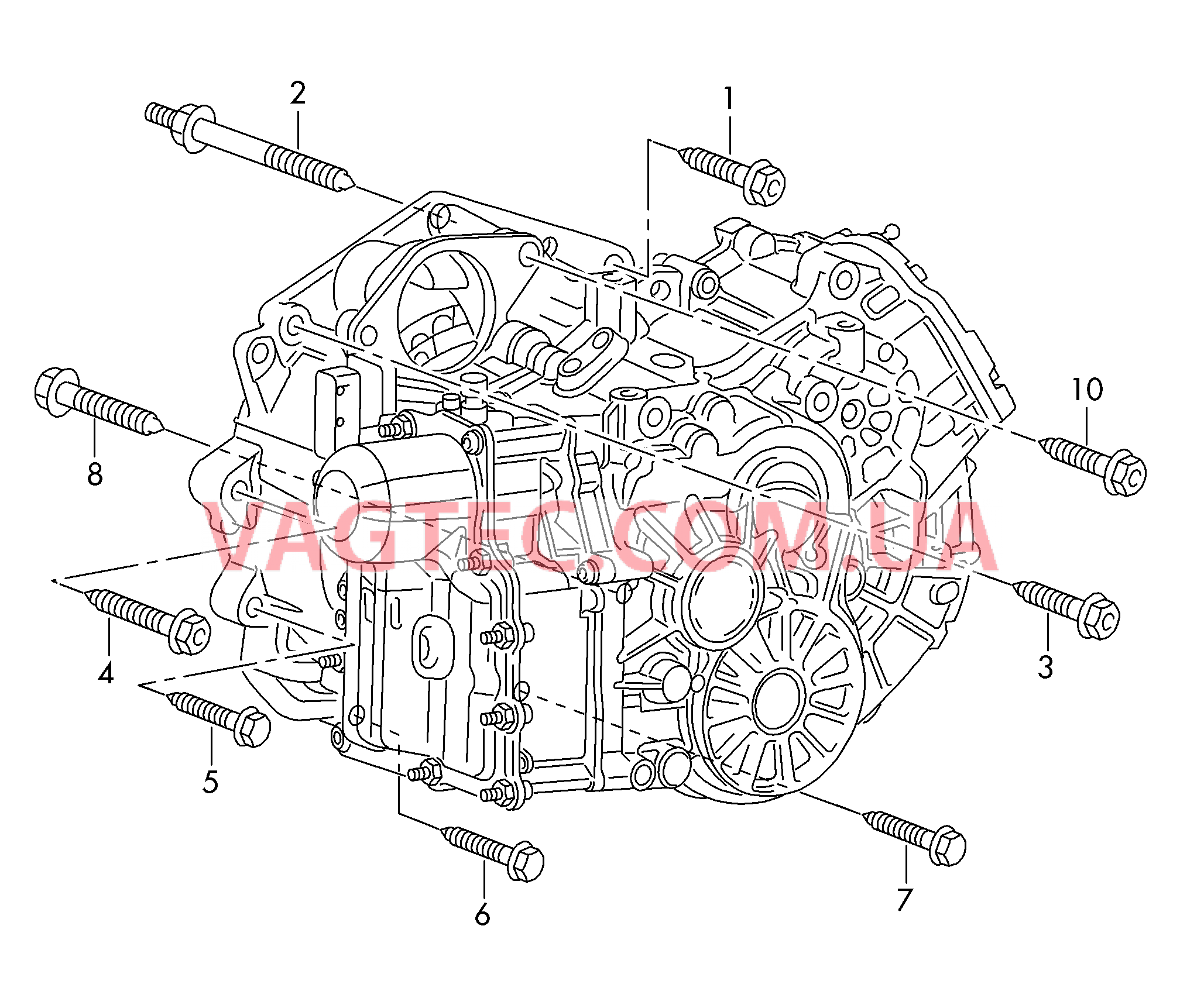 Детали крепления для двигателя и КП  для 7-ступ. КП DSG  для VOLKSWAGEN Touran 2016