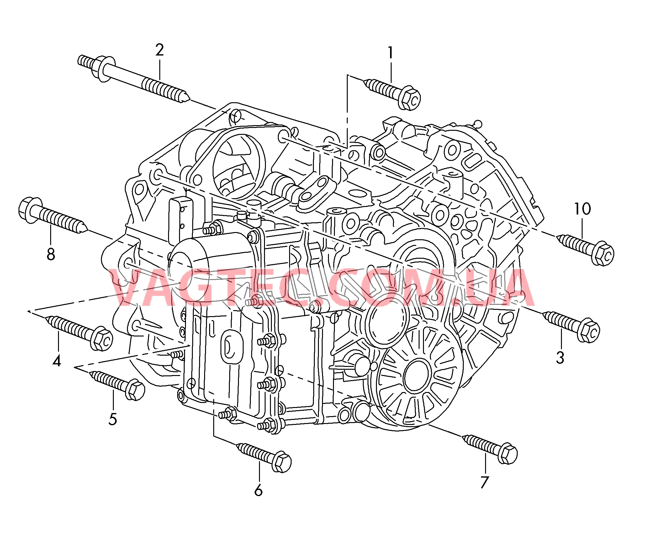 Детали крепления для двигателя и КП  для 7-ступ. КП DSG  для VOLKSWAGEN Touran 2018